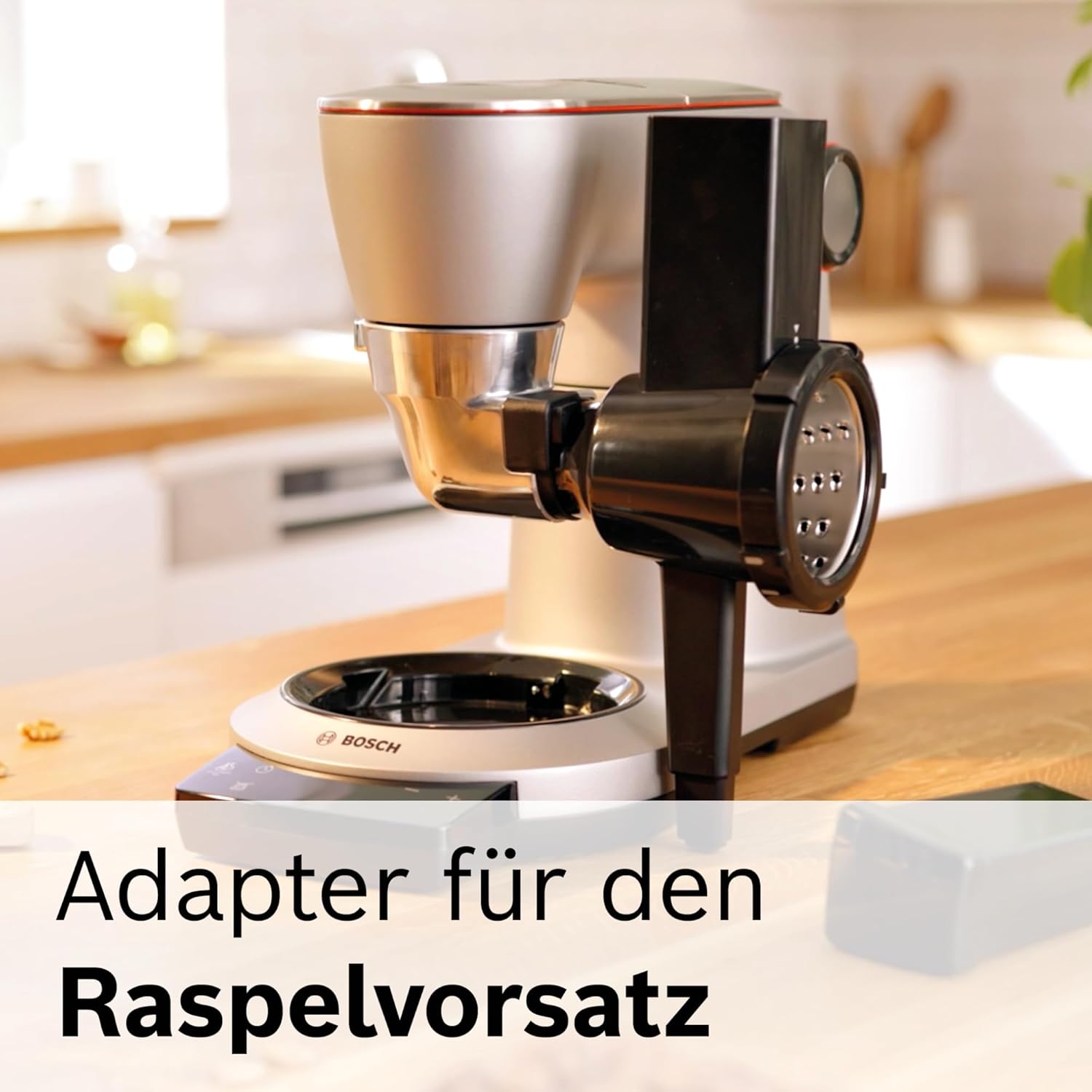 Bosch Adapter MUZ9AD1 für Bosch Serie 8 Fleischwolf, Trommel-Schnitzelwerk und Profi-Pastavorsätze Bosch Adapter MUZ9AD1 für Bosch Serie 8 Fleischwolf, Trommel-Schnitzelwerk und Profi-Pastavorsätze