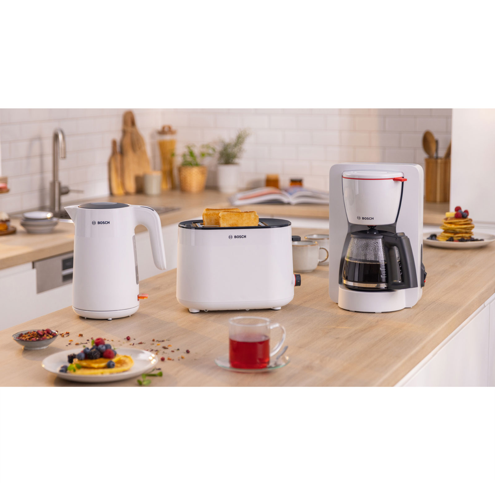 Bosch Wasserkocher TWK3M124 (MyMoment, 1,7 l, 2400 W, weiß) TWK2M161