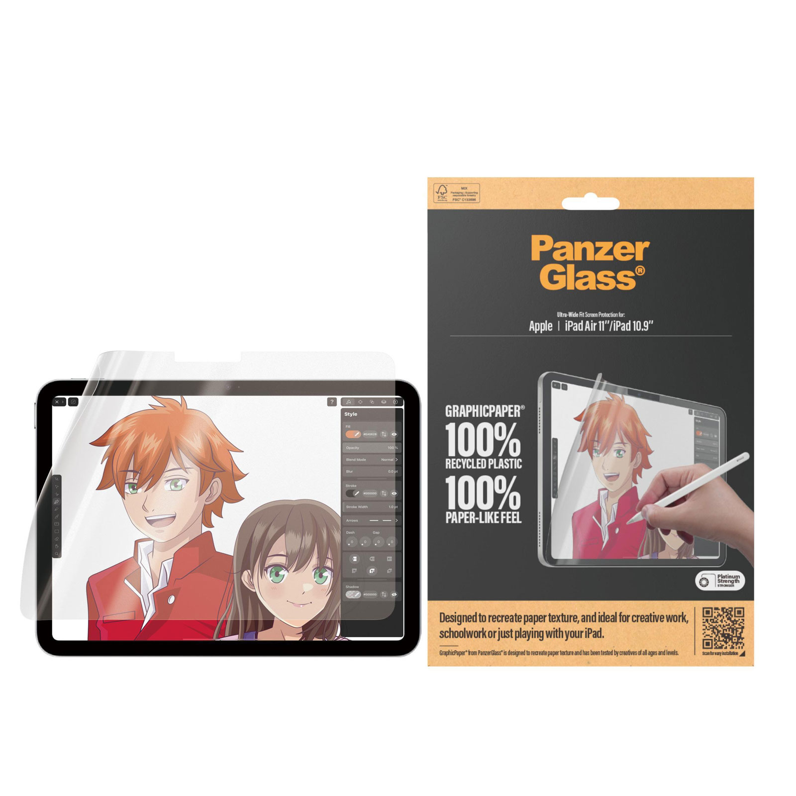 PanzerGlass GraphicPaper® Displayschutz iPad Air 11" 2024 | iPad 10.9" | Ultra-Wide Fit