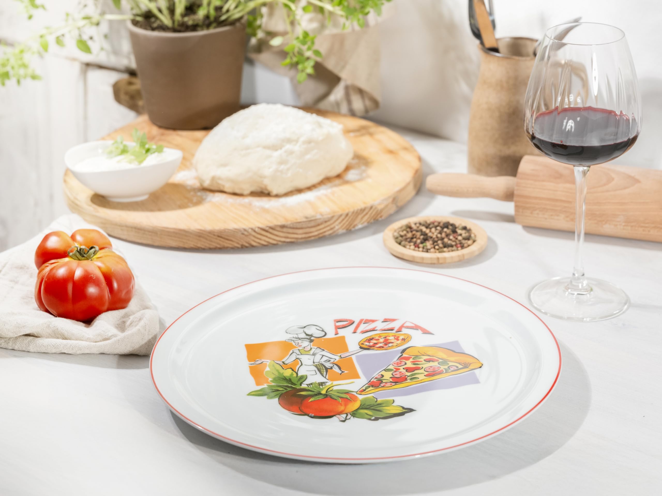 CreaTable 24442 Pizzateller Serie Milano - Sofia 4-tlg. 4 Personen