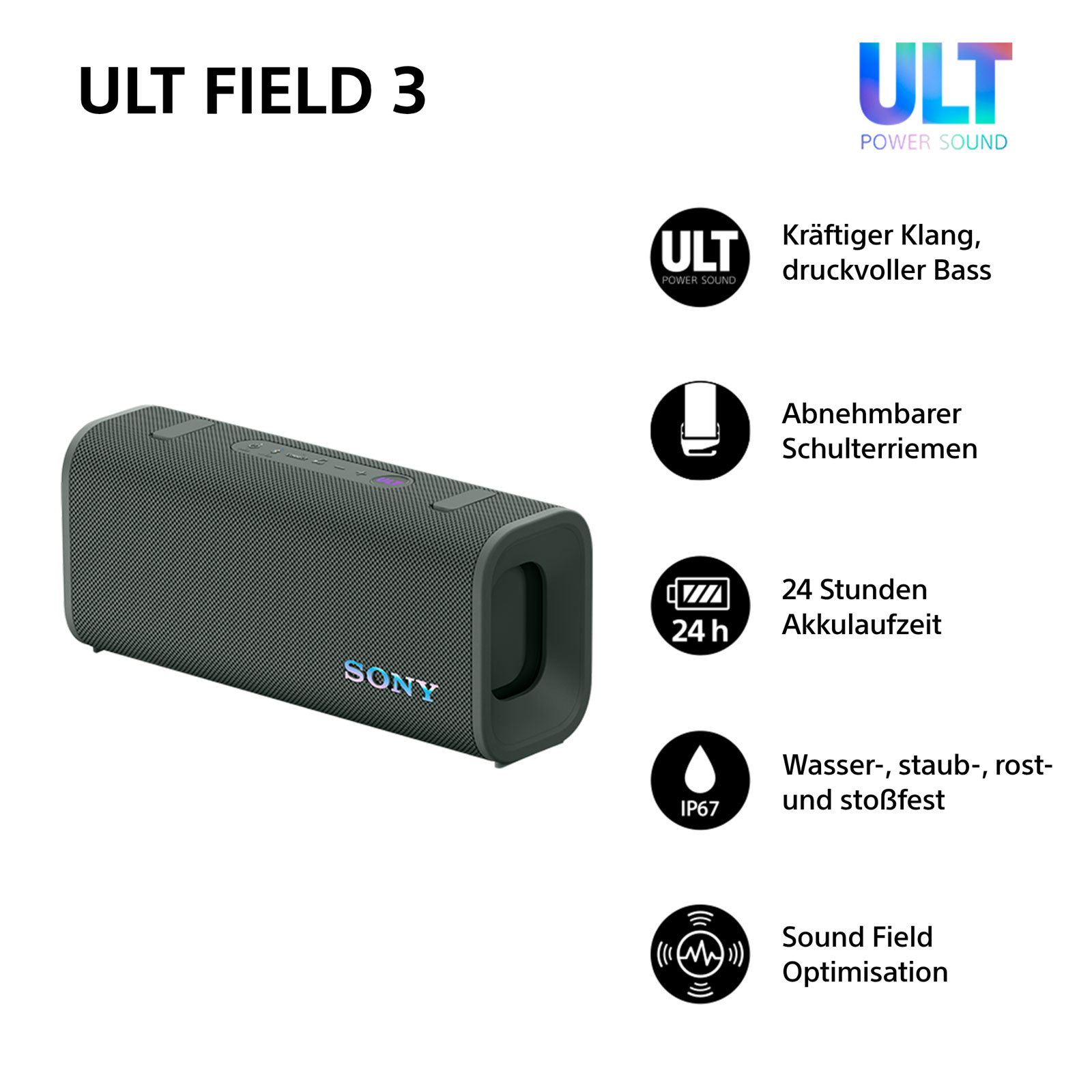 SON SRS-ULT FIELD 3 SCHWARZ