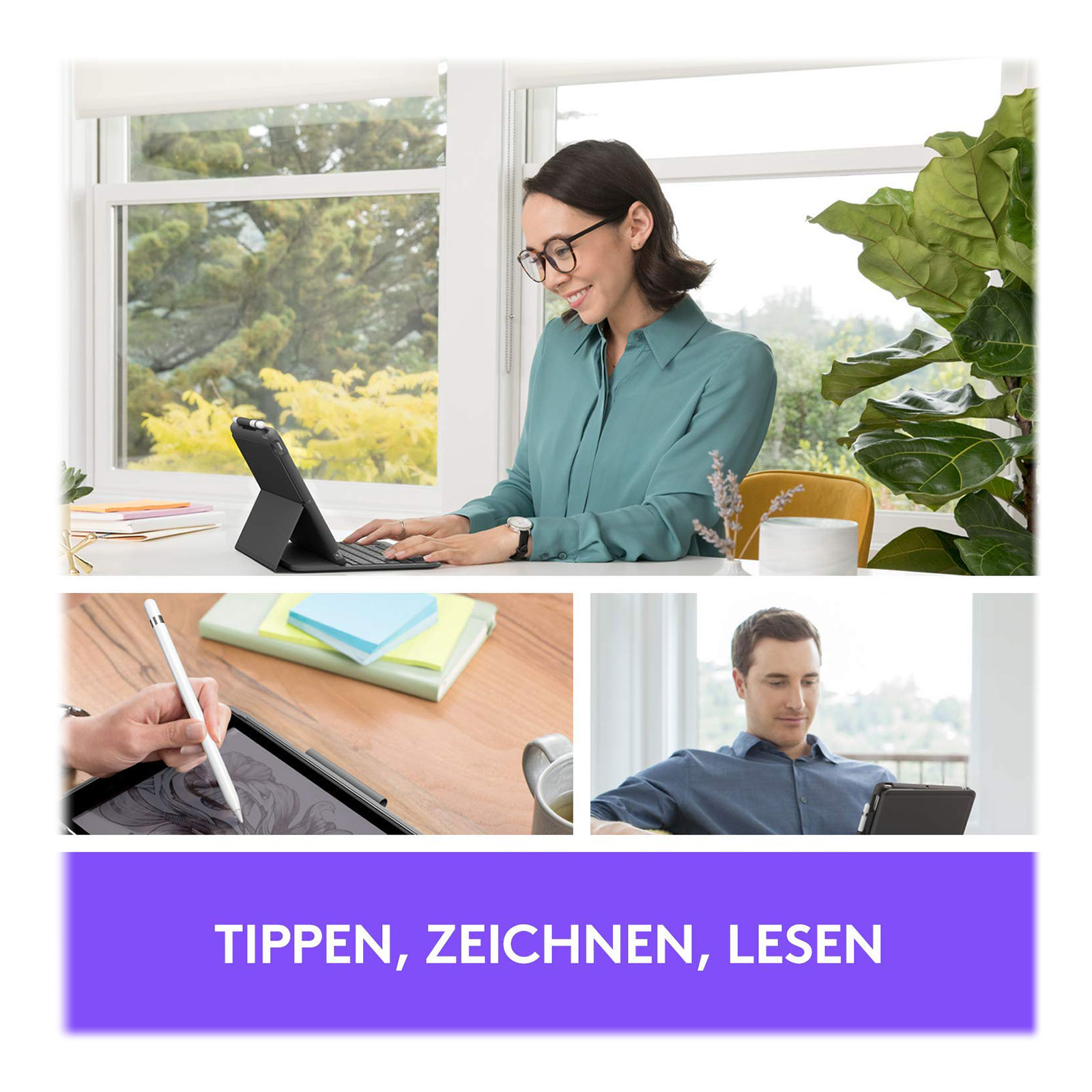 Logitech Slim Folio for IPad (7th generation) - graphite