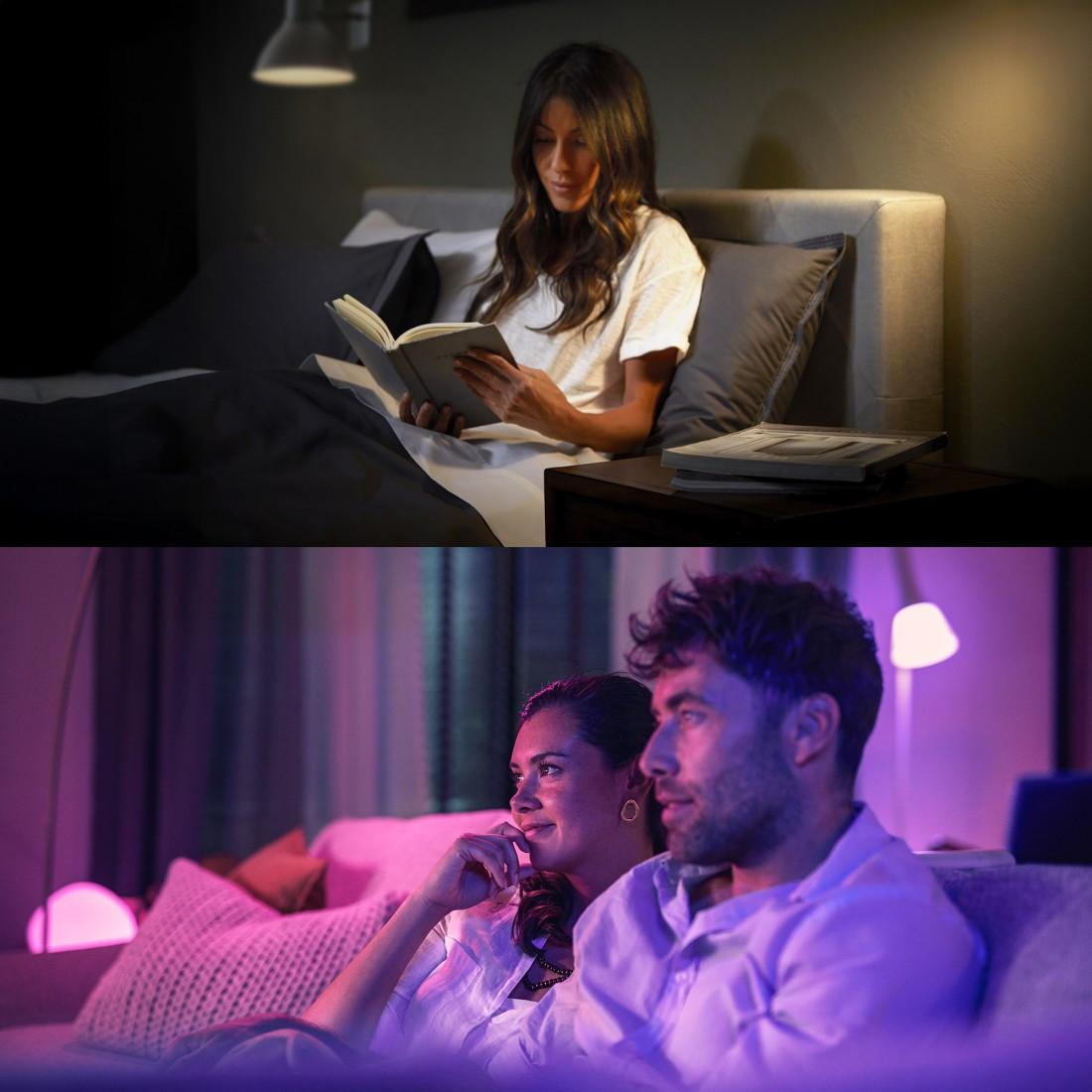 Philips Hue Starter Set "Essential White & Color Ambiance" LED, 3er-Pa+Bridge