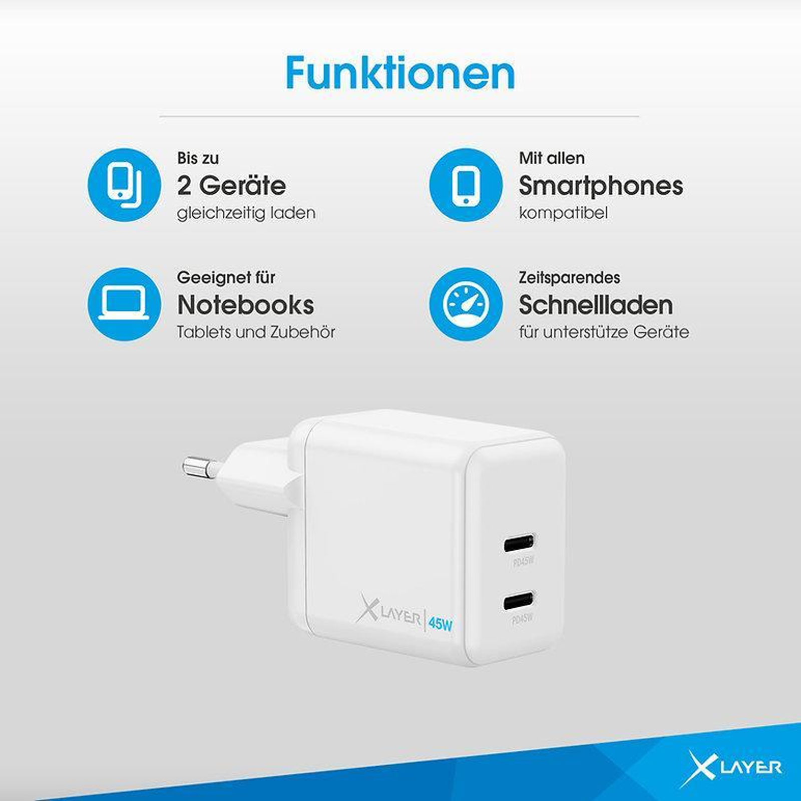 XLA 45W POWERCHARGER USB TYP-C XLA 45W POWERCHARGER USB TYP-C