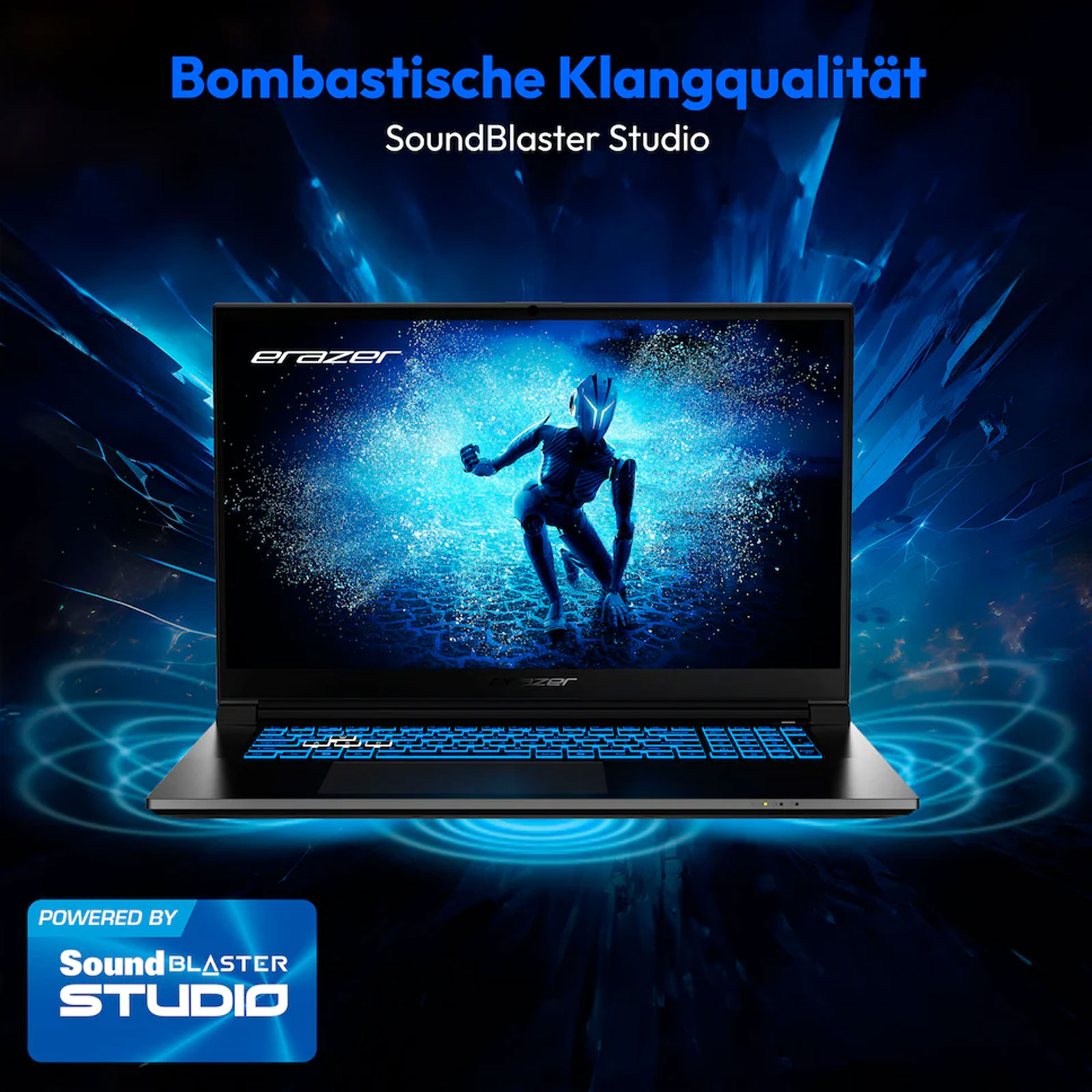 ERAZER Gaming-Notebook Defender P50i, Schwarz, 17,3 Zoll