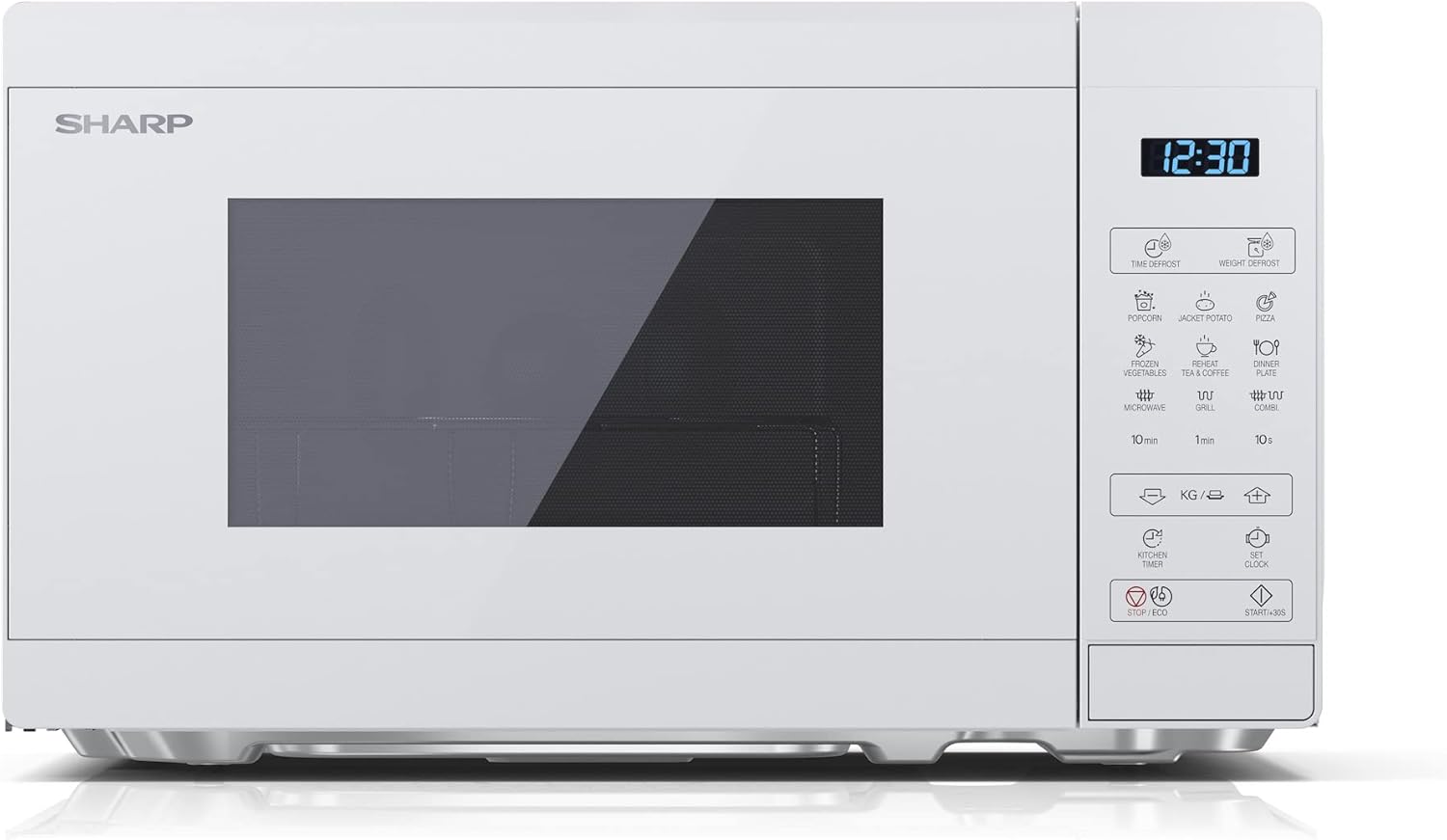 
SHARP MG02E-C Mikrowelle mit Grill (Mikrowelle: 800W, Grill: 1000W, 11 Leistungsstufen