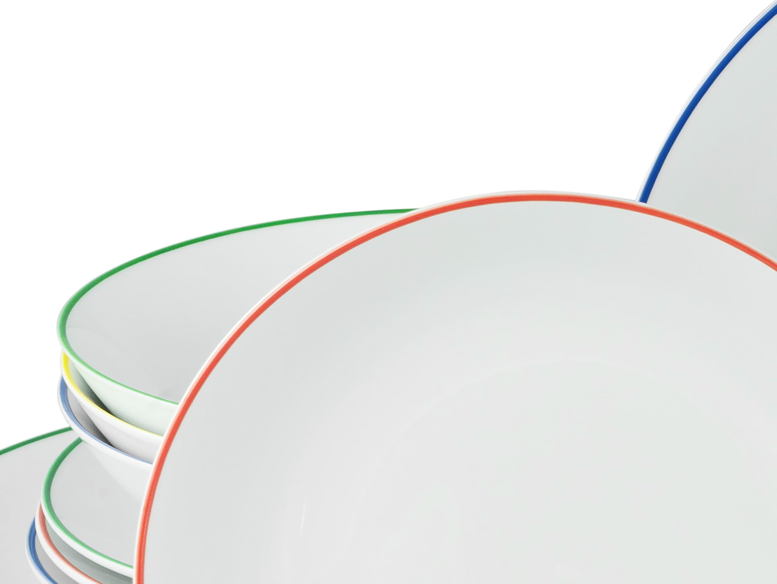 CreaTable 24057 Teller Set Serie Luna Color Line 12-tlg. 4 Personen