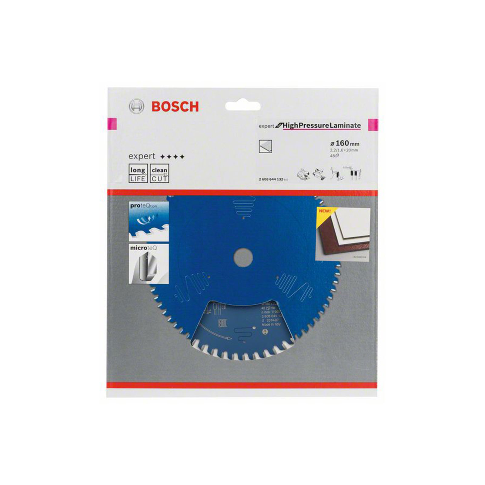 Bosch Professional Kreissaegeblatt Expert for High Pressure Laminate, 160 x 20 x 2,2 mm, 48