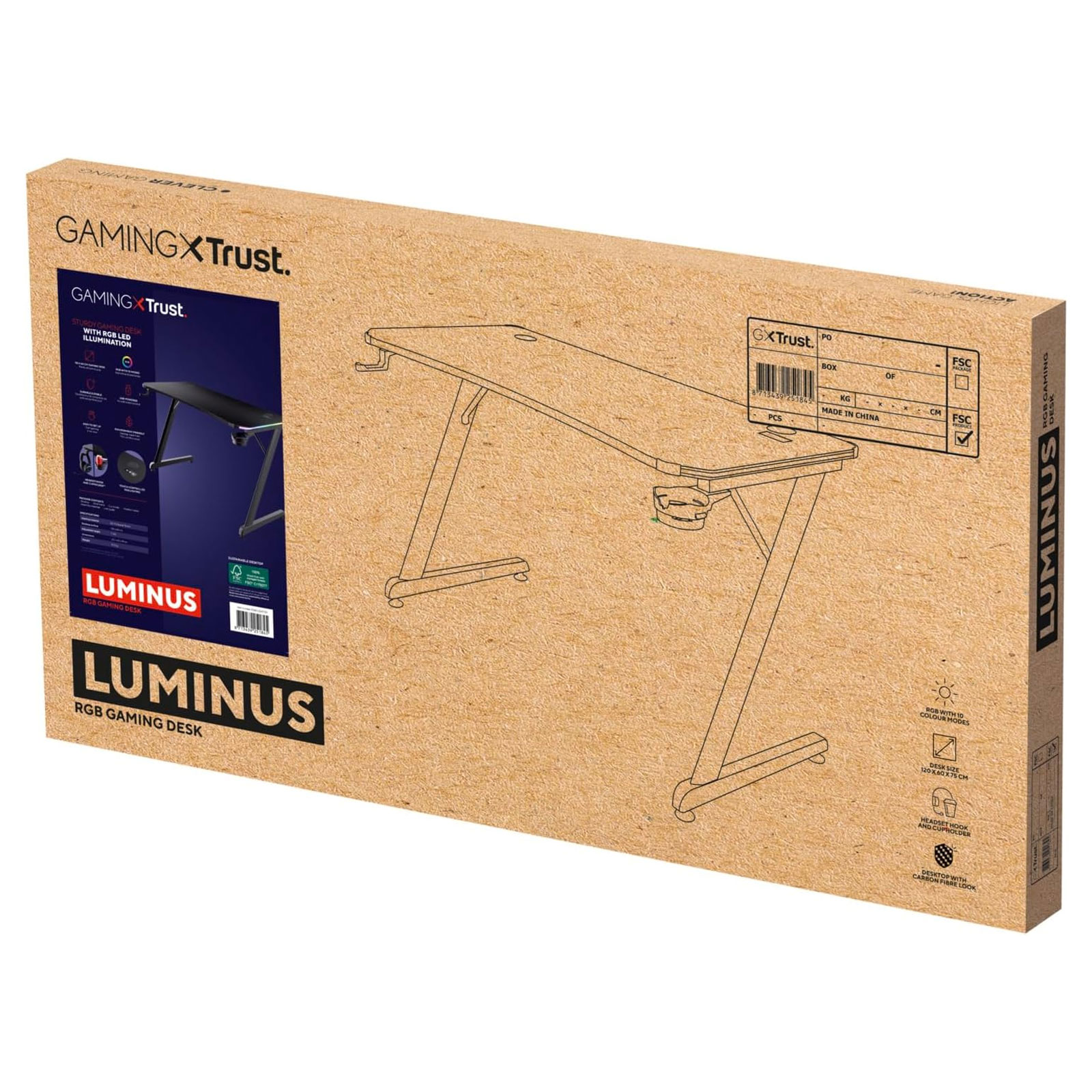 TRU GXT709 LUMINUS RGB DESK