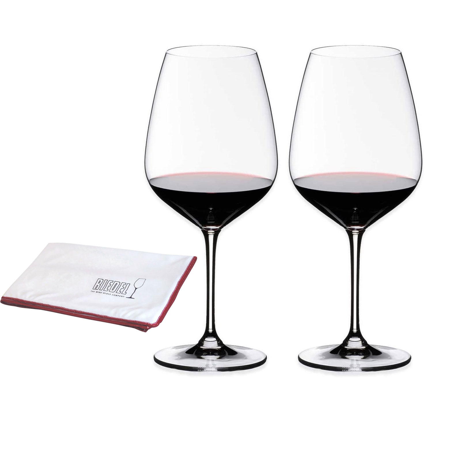 RIEDEL Heart to Heart Set 2tlg Cabernet Sauvignon Gläser Weinglas Rotweingläser inkl Glastuch