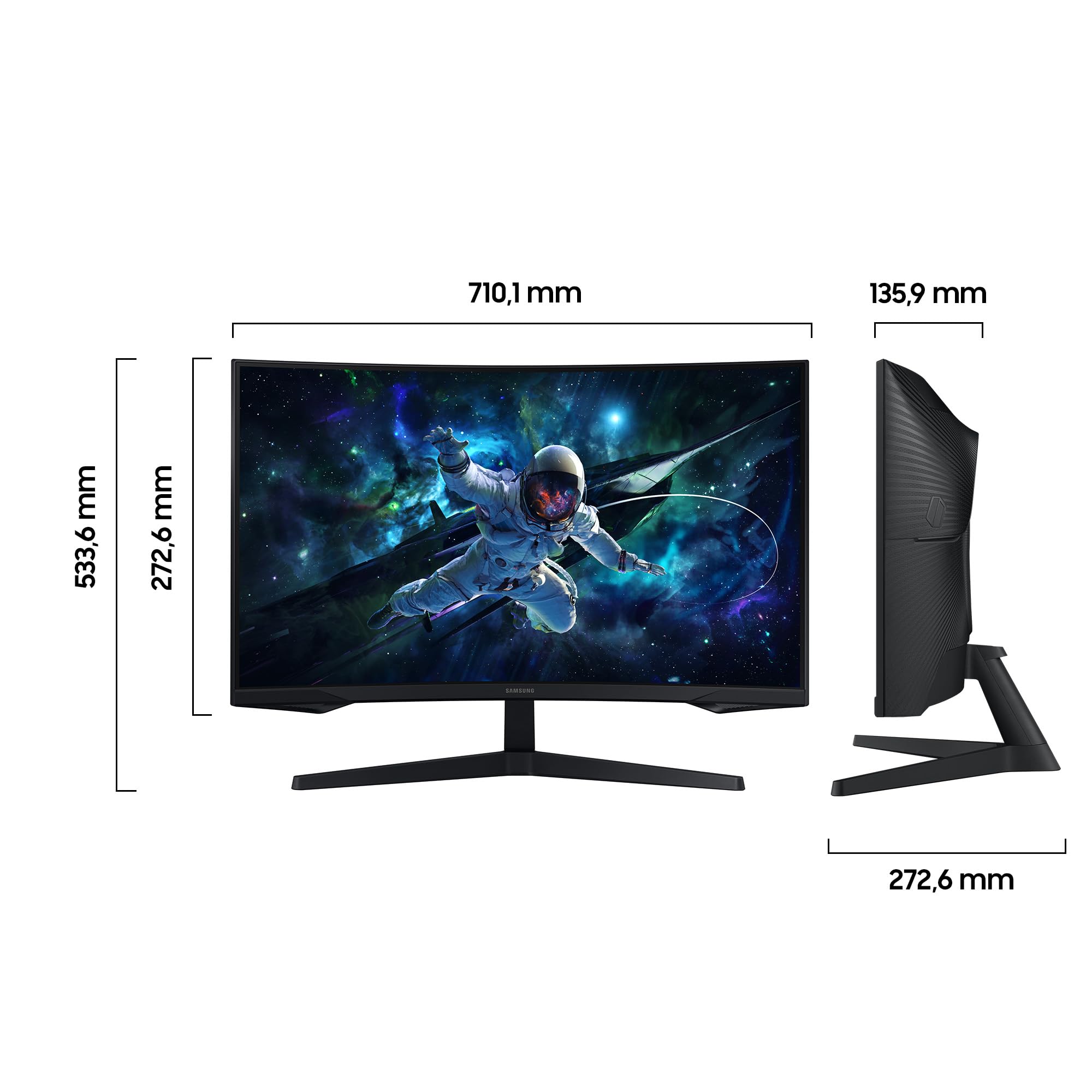 Samsung Odyssey G55C Curved Gaming Monitor, 32 Zoll