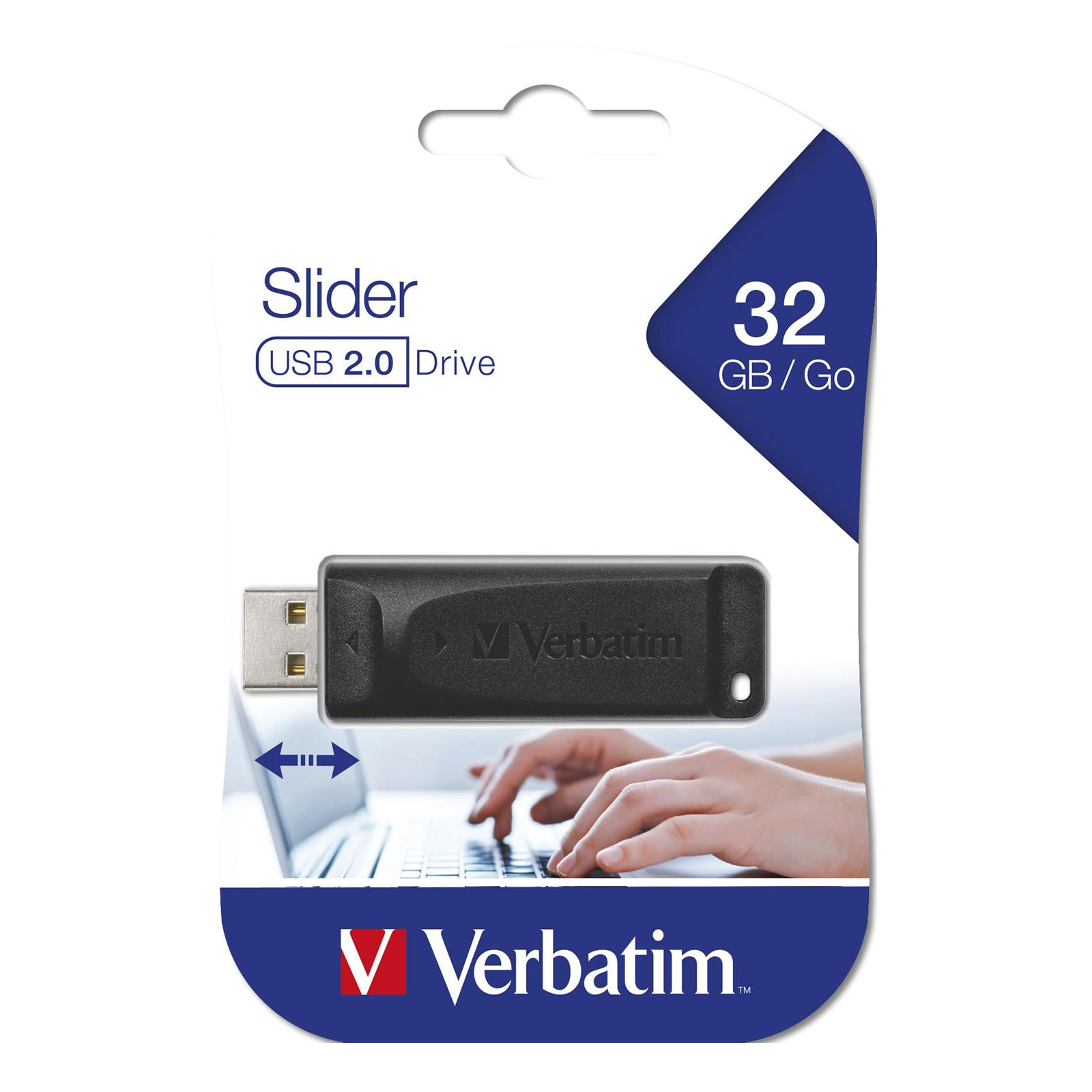 VERBATIM 2.0 Slider USB Drive 32GB USB-Stick