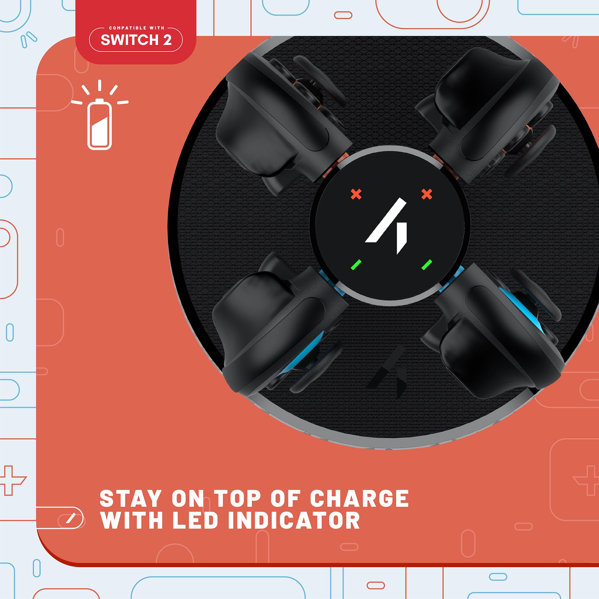 STEALTH Quad Ladestation kompatibel mit Switch 2 Joycons