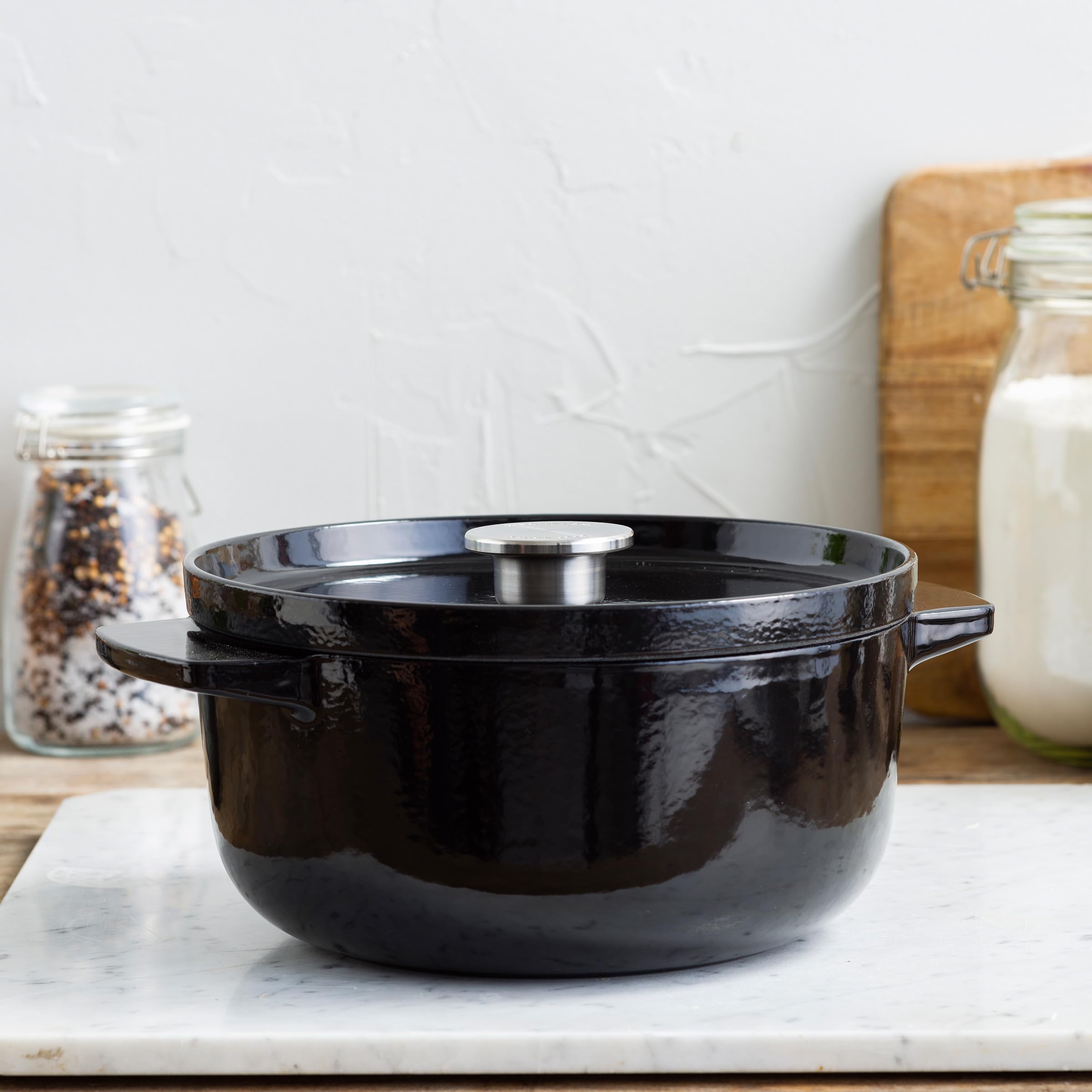 KitchenAid CC006058-001 Bräter mit Deckel - Rund - 3.3L 22cm Schwarz