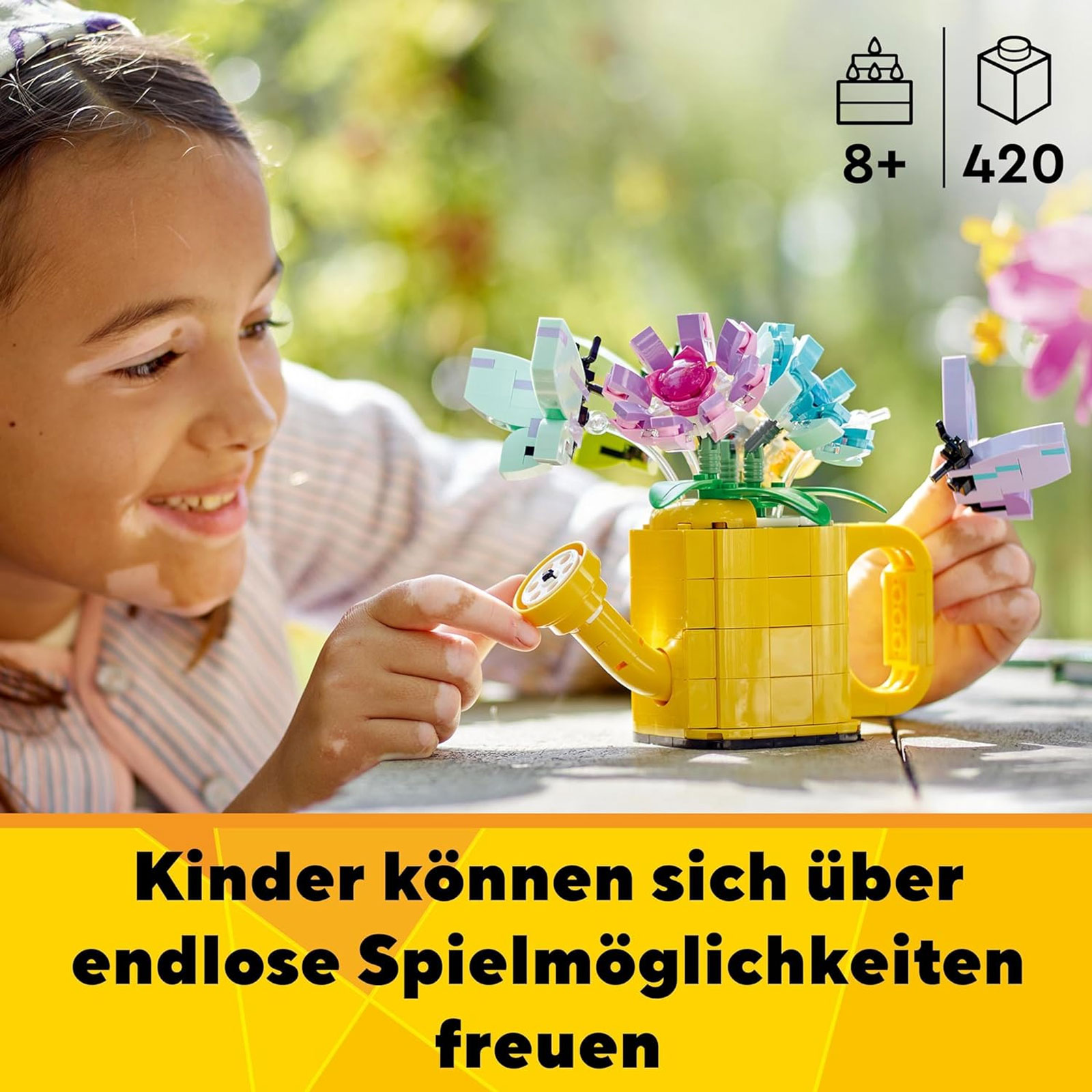 LEGO Creator 3in1 Gießkanne mit Blumen Set,