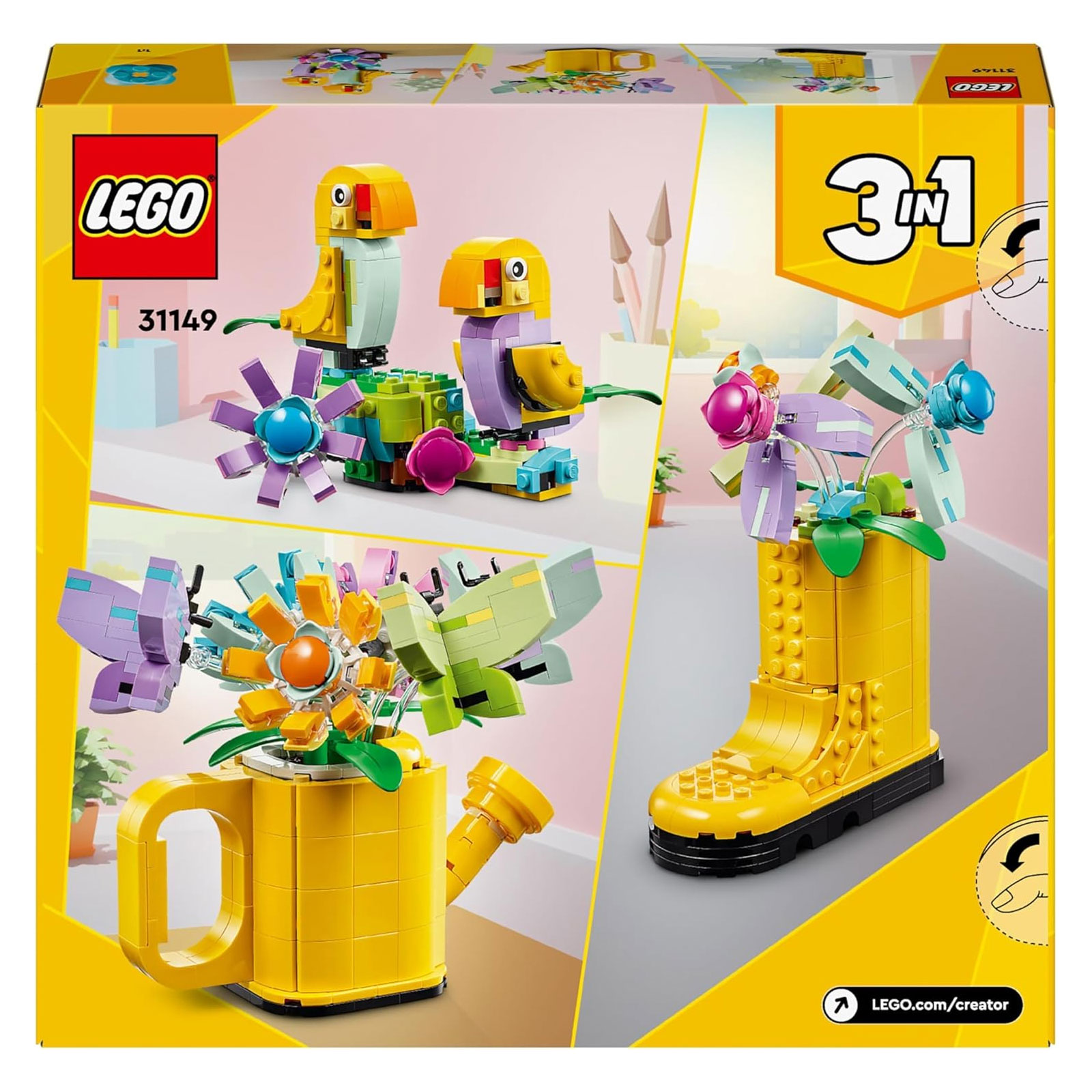 LEGO Creator 3in1 Gießkanne mit Blumen Set,