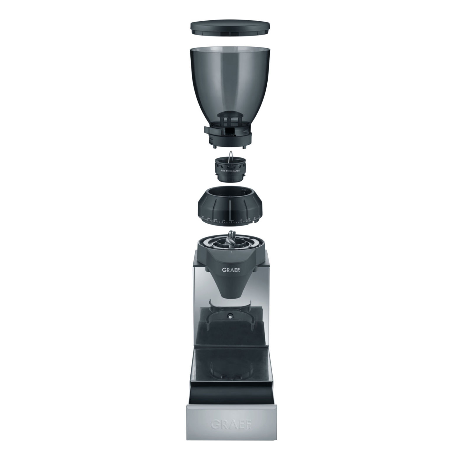 GRAEF CM 850 Kaffeemühle Edelstahl / schwarz
