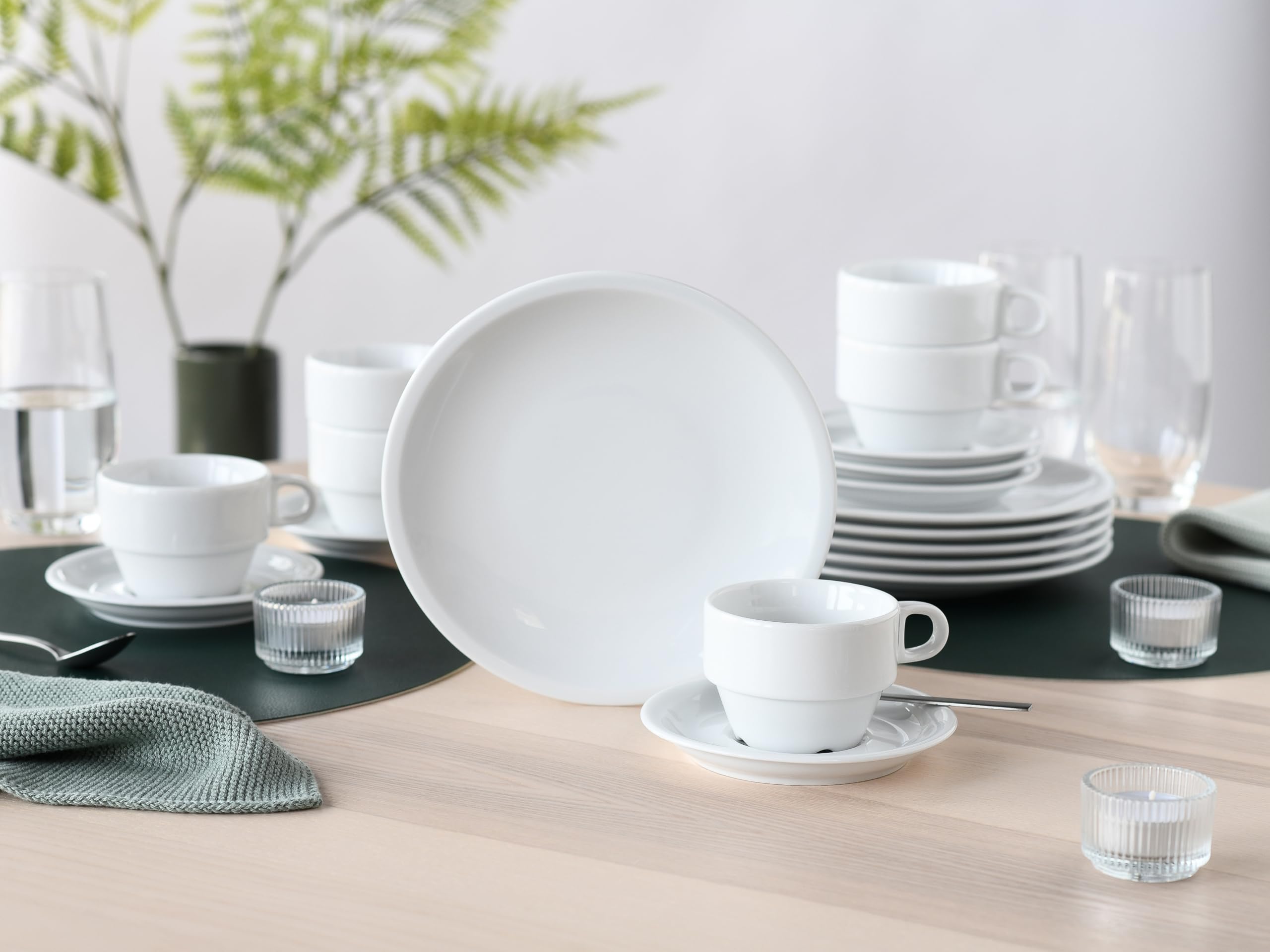 CreaTable, 24646, Serie Milano, 18-teiliges Geschirrset für 6 Personen