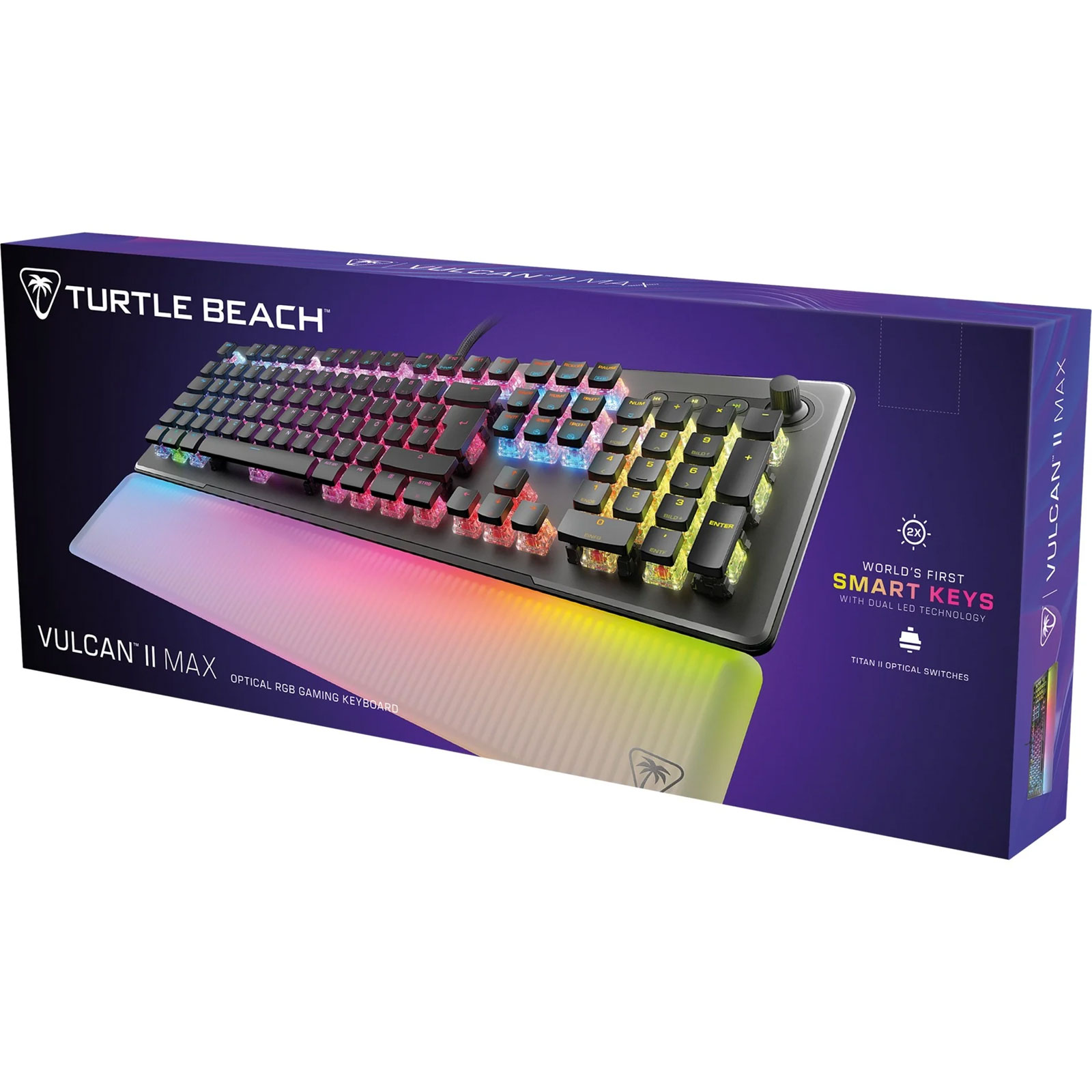 Turtle Beach Vulcan II Max optisch lineare Gaming-Tastatur, Schwarz (DE-Layout)