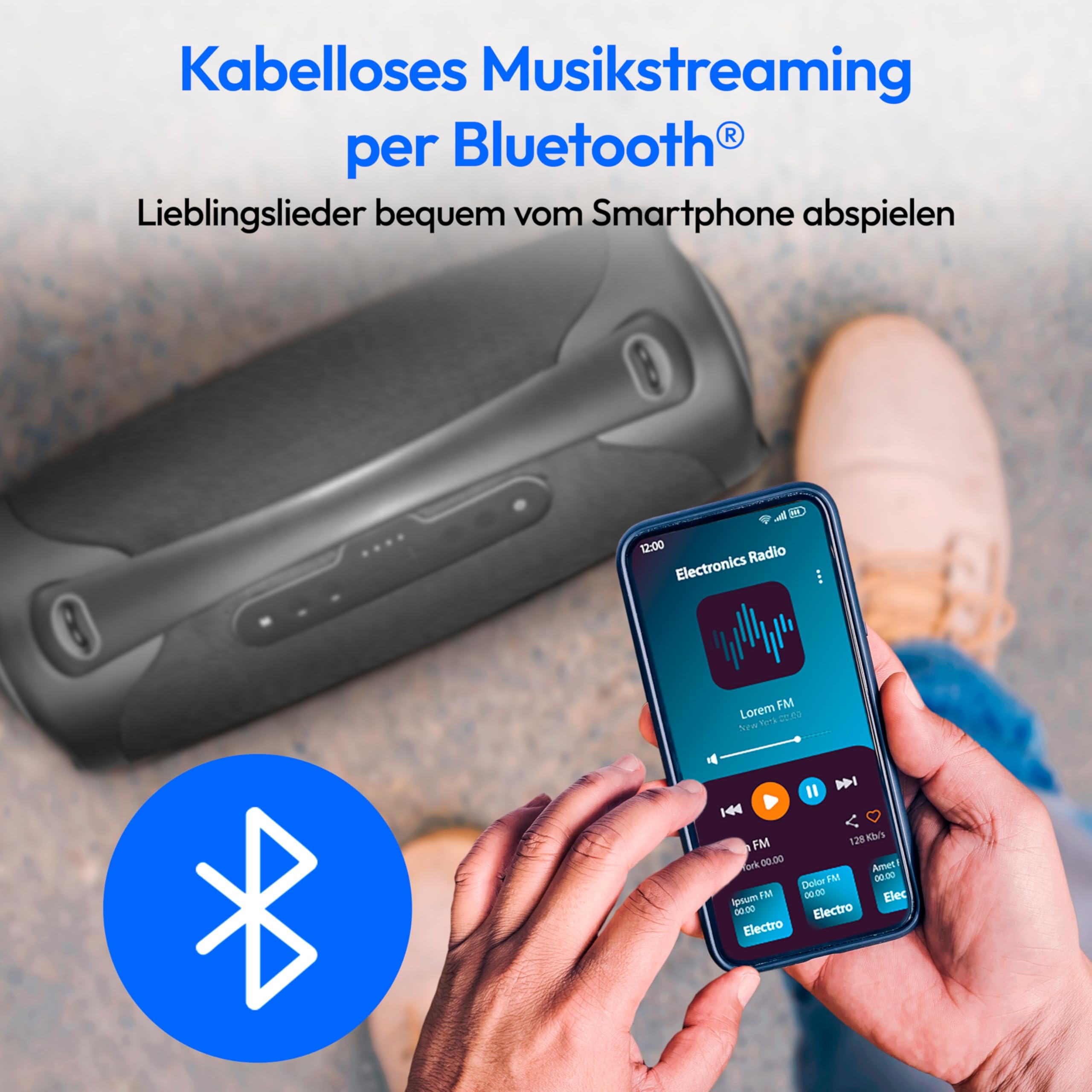 MEDION P61768 tragbarer Bluetooth Lautsprecher