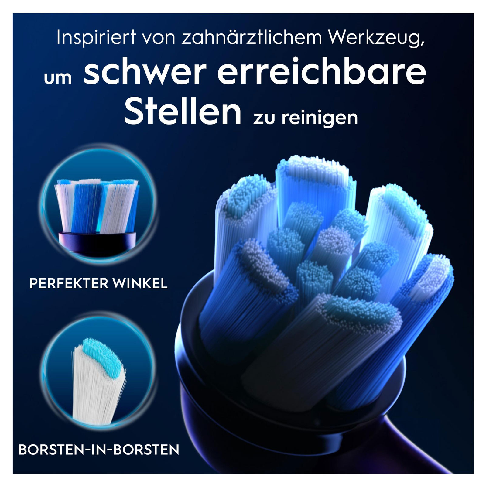 Oral-B iO Ultimative Reinigung, Original Aufsteckbürsten, Schwarz, 4er (passend für die Oral-B iO elektrische Zahnbürste)