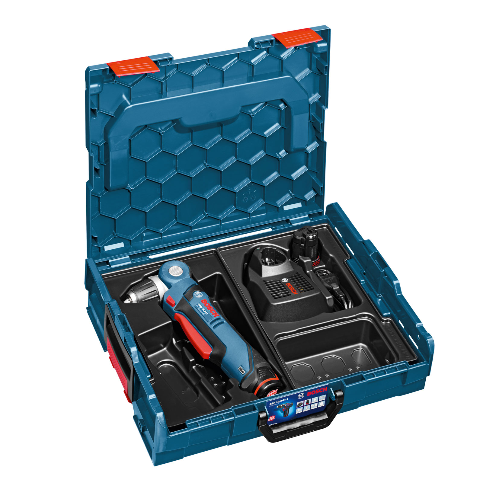 Bosch Professional Akku-Winkelbohrmaschine GWB 12V-10, mit 2 x 2.0 Ah Li-Ion Akku, L-BOXX