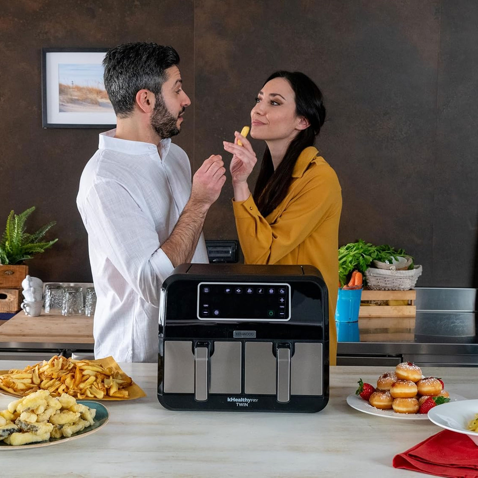 KENWOOD HFM20.000MB kHealthy Doppel-Heißluftfritteuse