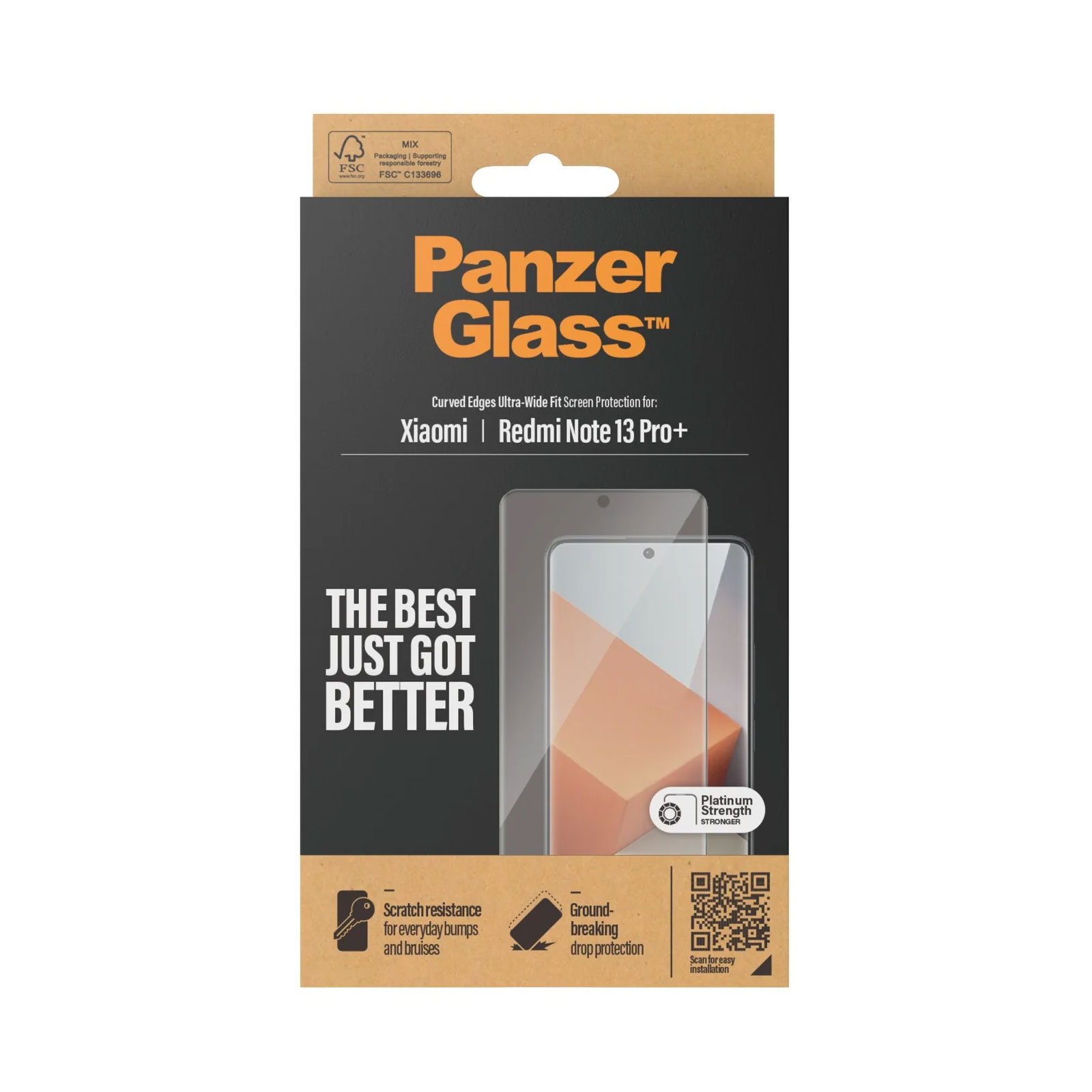 PanzerGlass Screen Protector Xiaomi Redmi Note 13 Pro+ | Ultra-Wide Fit