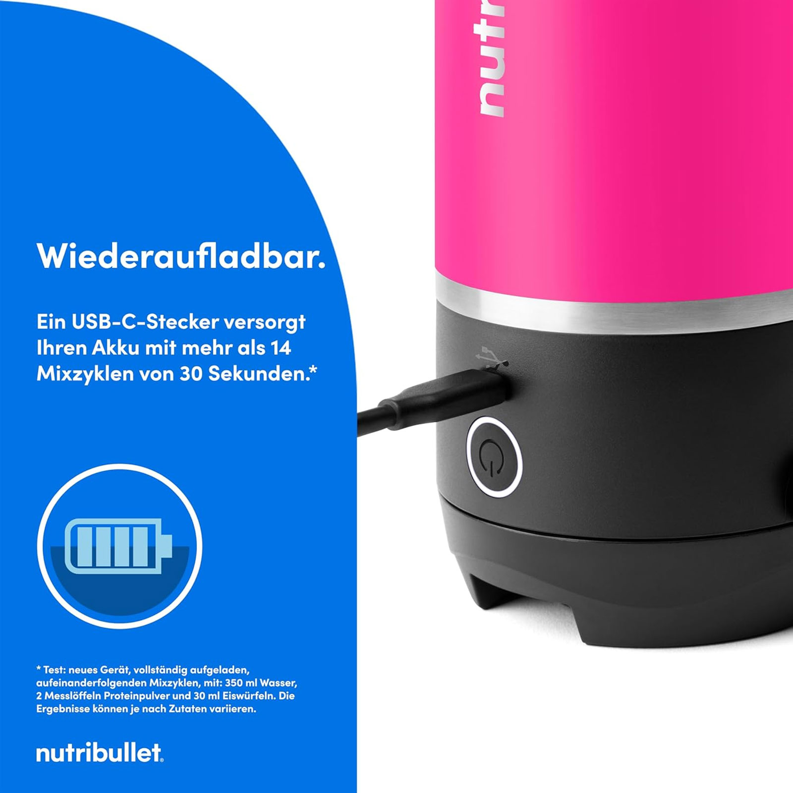 Nutribullet NBP016MA FLIP Smoothie Maker Magenta Standmixer