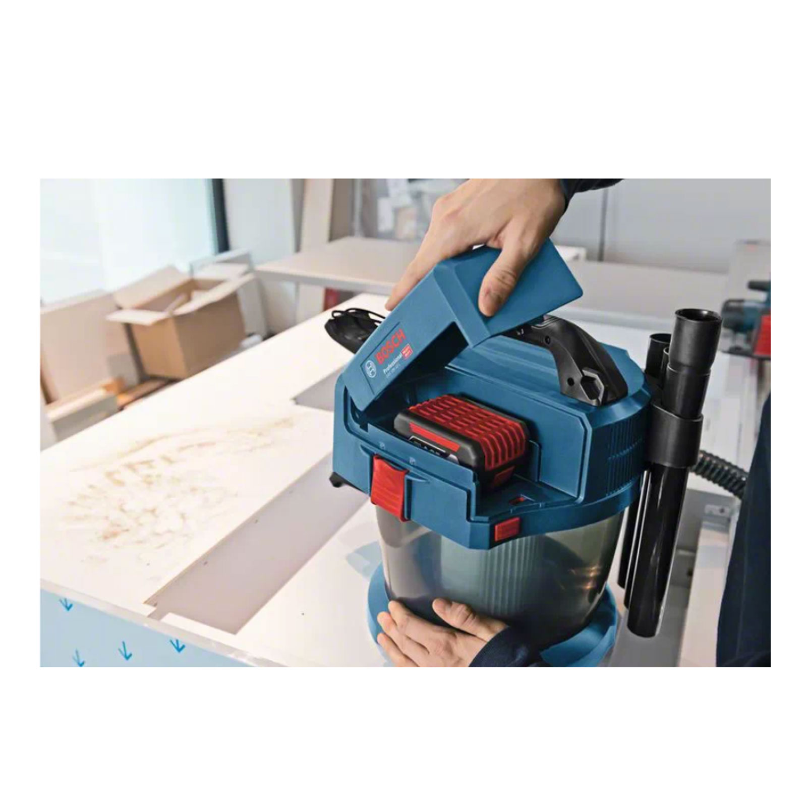 Bosch Professional GAS 18V-10 L Nass- und Trockensauger (Akku)