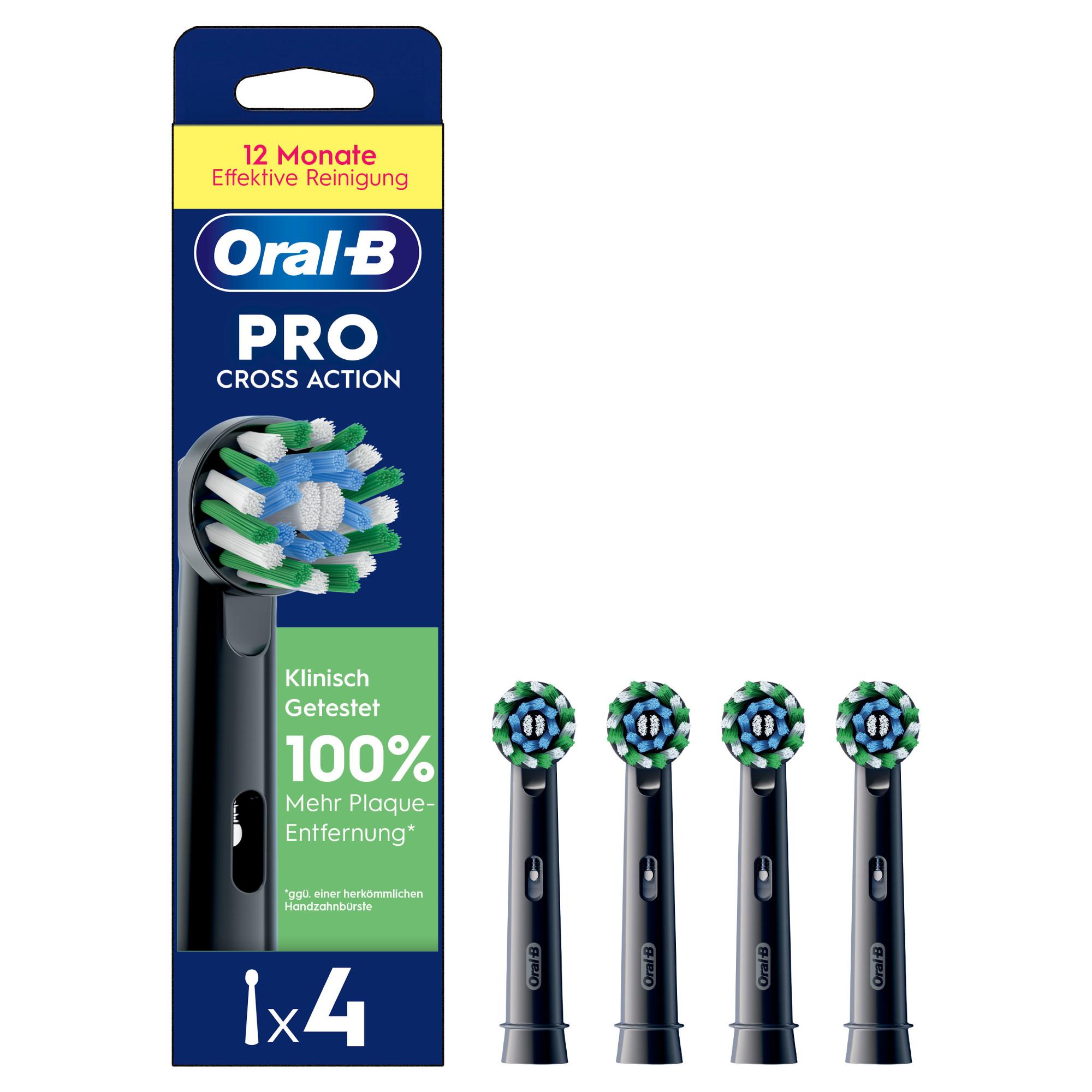 Oral-B Pro CrossAction 4 Stück schwarz Aufsteckbürsten