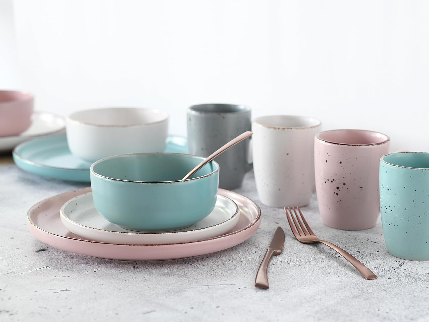 CreaTable, 22908, Serie MODERN FASHION , Geschirrset, Kombiservice 16 teilig