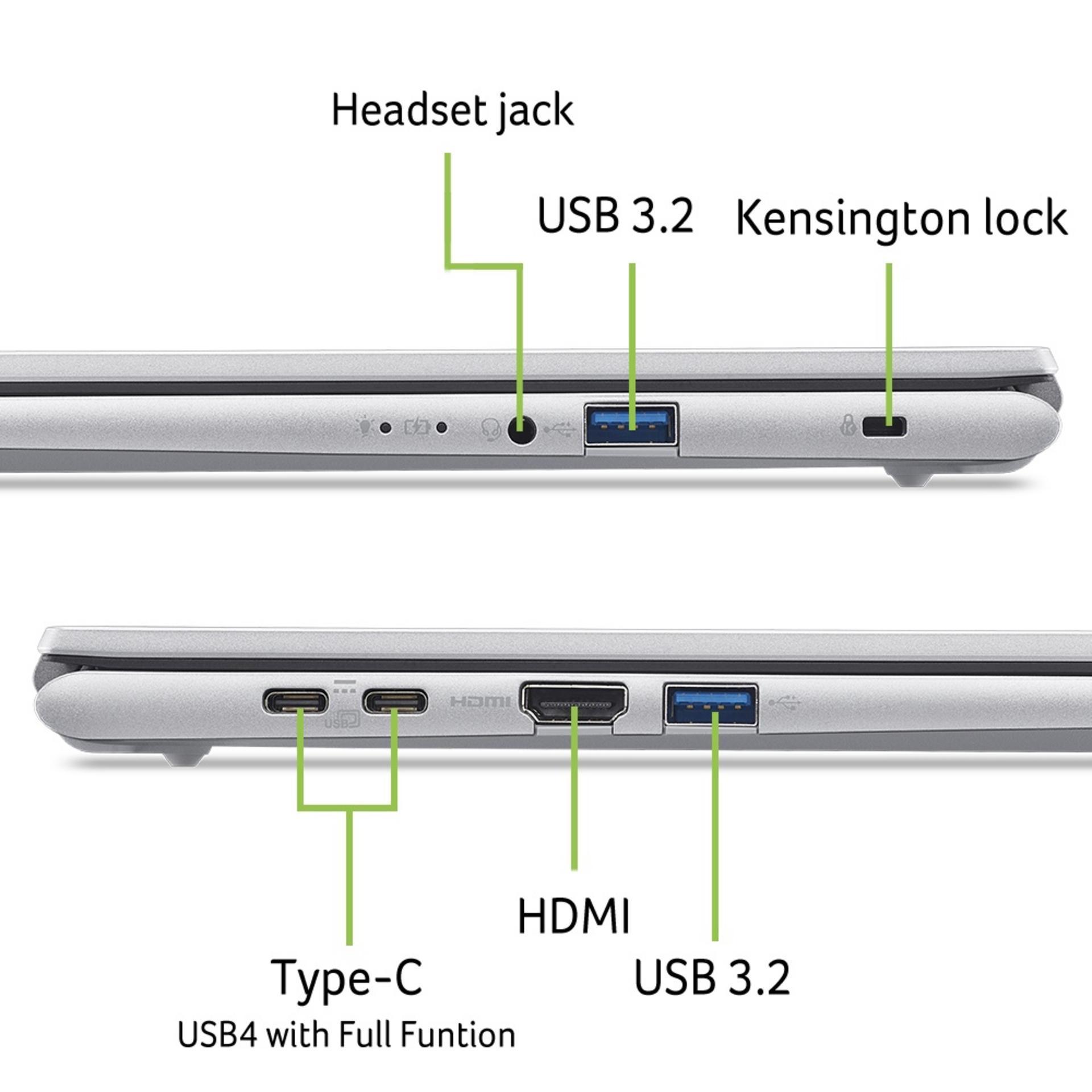 ACER Aspire Go 15, Pure Silver, 15,6 Zoll Notebook