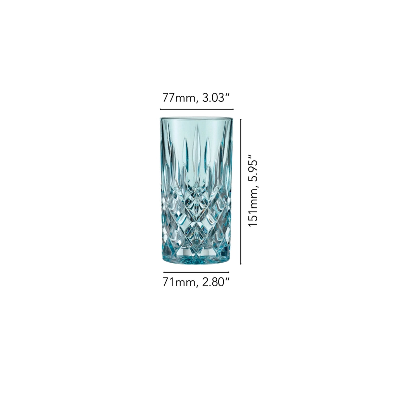 Nachtmann 2-teiliges Longdrinkgläser-Set Cocktailgläser 395 ml Aqua, Noblesse, 105710