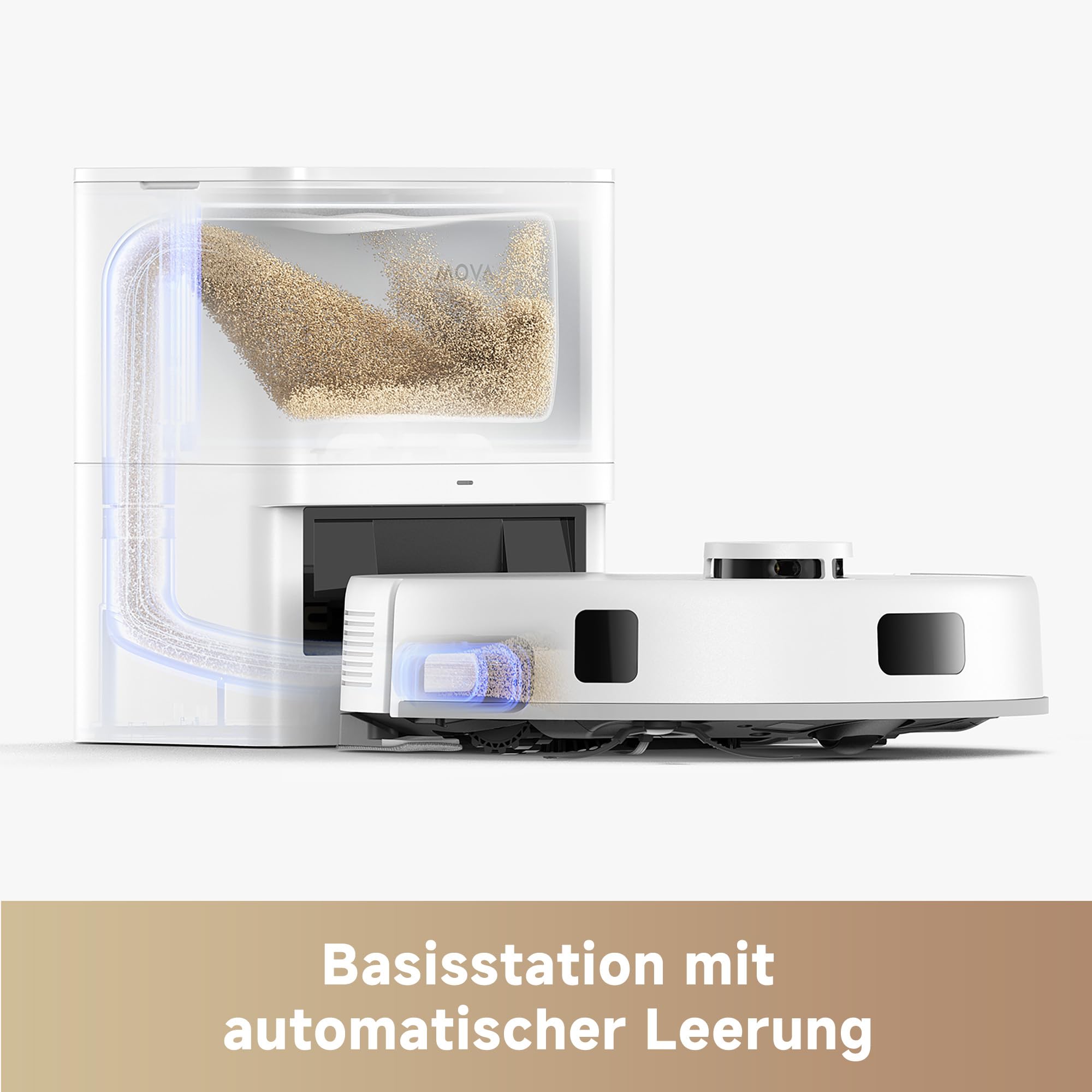 Mova E20 Plus Saug und Wischroboter mit automatischer Leerung
