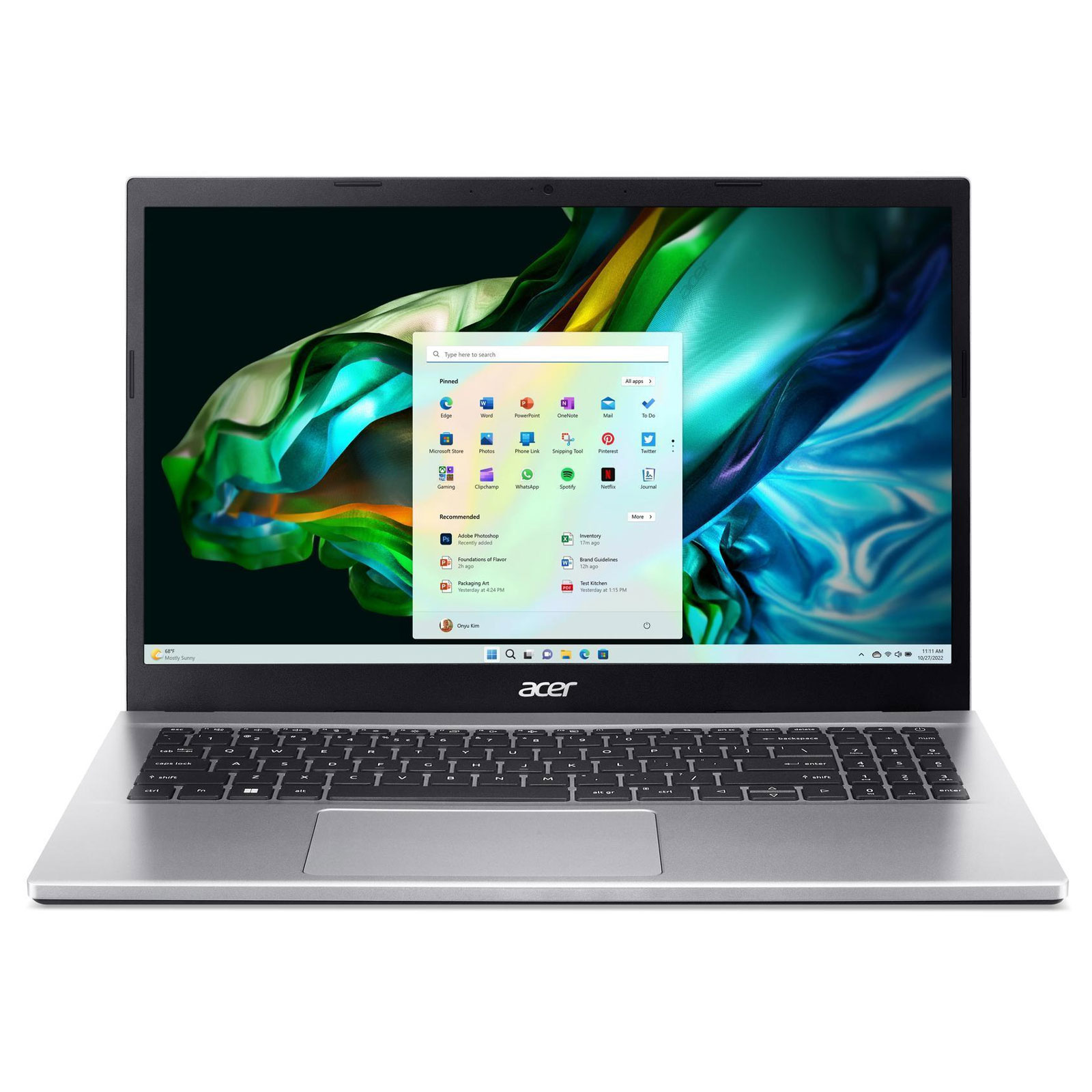 ACER Aspire 3 (A315-44P-R636), Silber, 15,6 Zoll, Full-HD, IPS, AMD Ryzen 7 5700U, 8 GB, 512 GB NVMe SSD