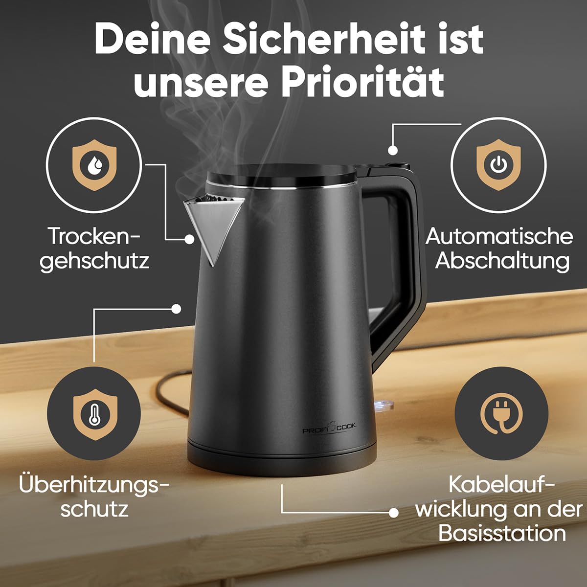 ProfiCook® Wasserkocher 1,5 Liter