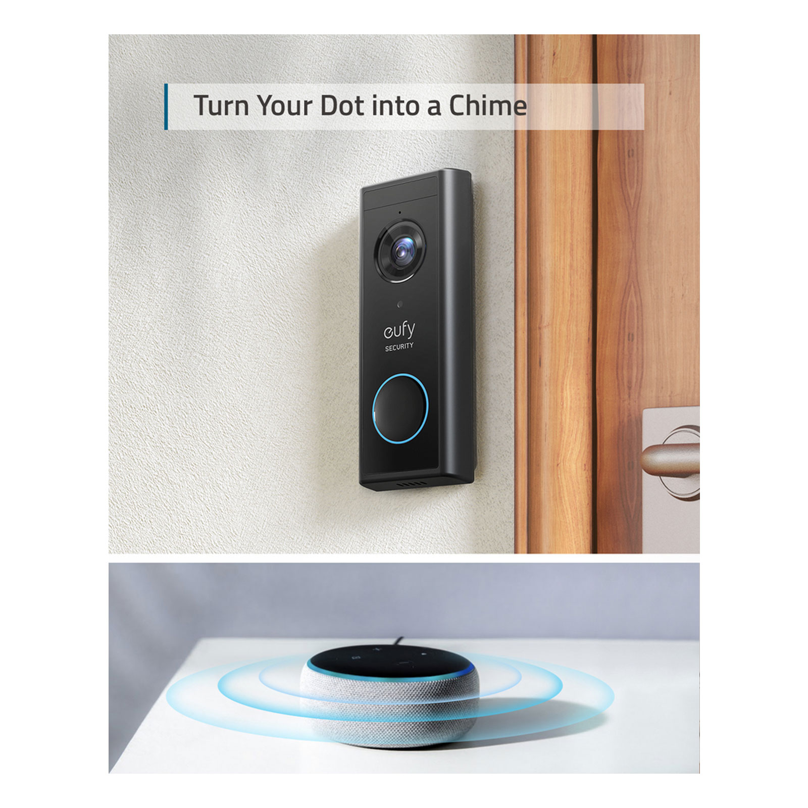 Eufy 2K Video Doorbell (Add on only) schwarz T8210