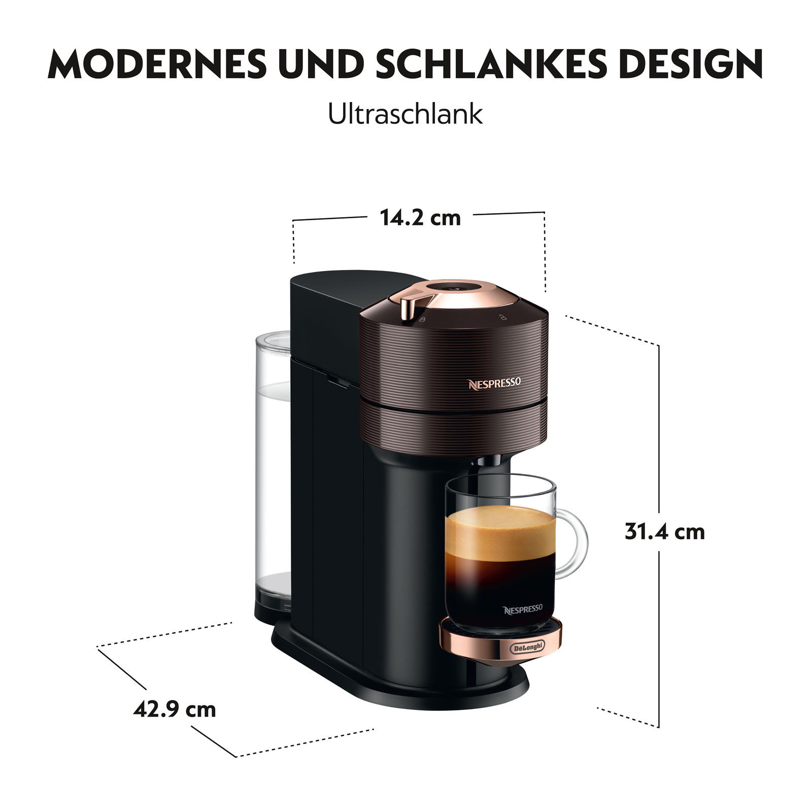Nespresso Vertuo Next Premium Rich Brown REFURBISHED Nespresso Vertuo Next Premium Rich Brown REFURBISHED
