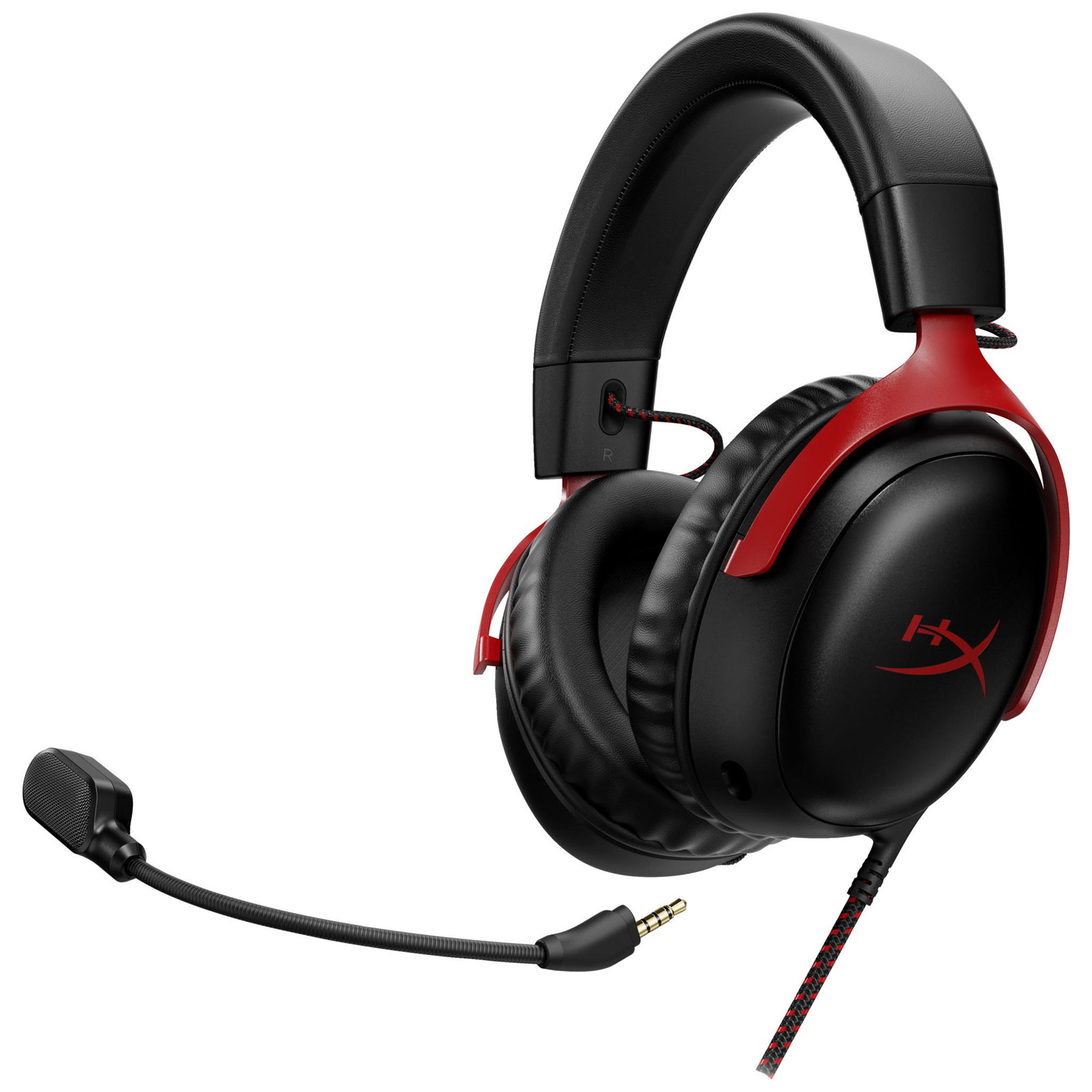 HyperX Cloud III Wireless, Schwarz/Rot Gaming-Headset (Kompatibel mit PC, PS5, PS4, Xbox, Nintendo Switch)