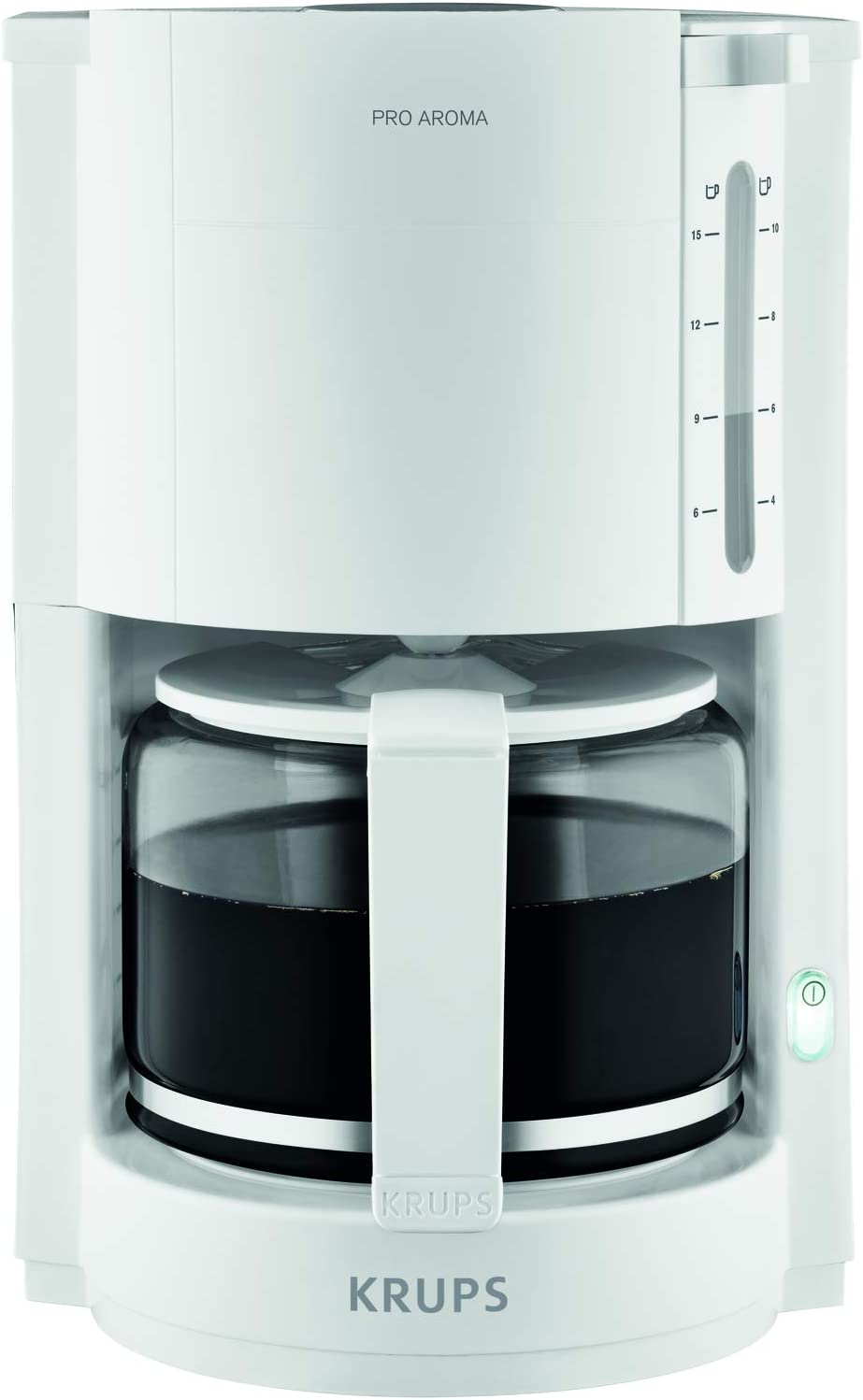 Krups ProAroma F 309 01 Glas- Kaffeeautomat weiss