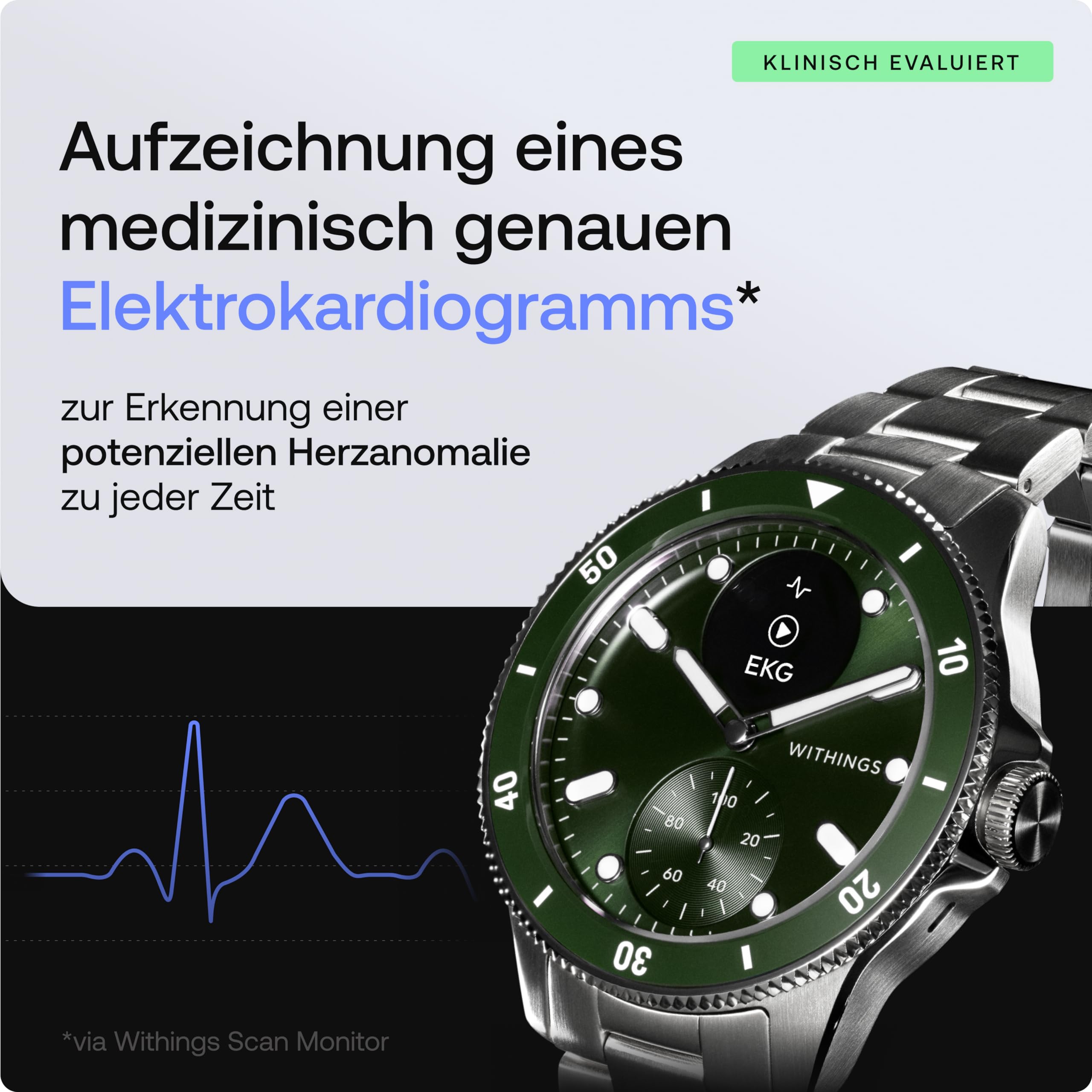 Withings ScanWatch Nova, Hybrid Smartwatch Herzgesundheit für M&F - EKG, SPO2