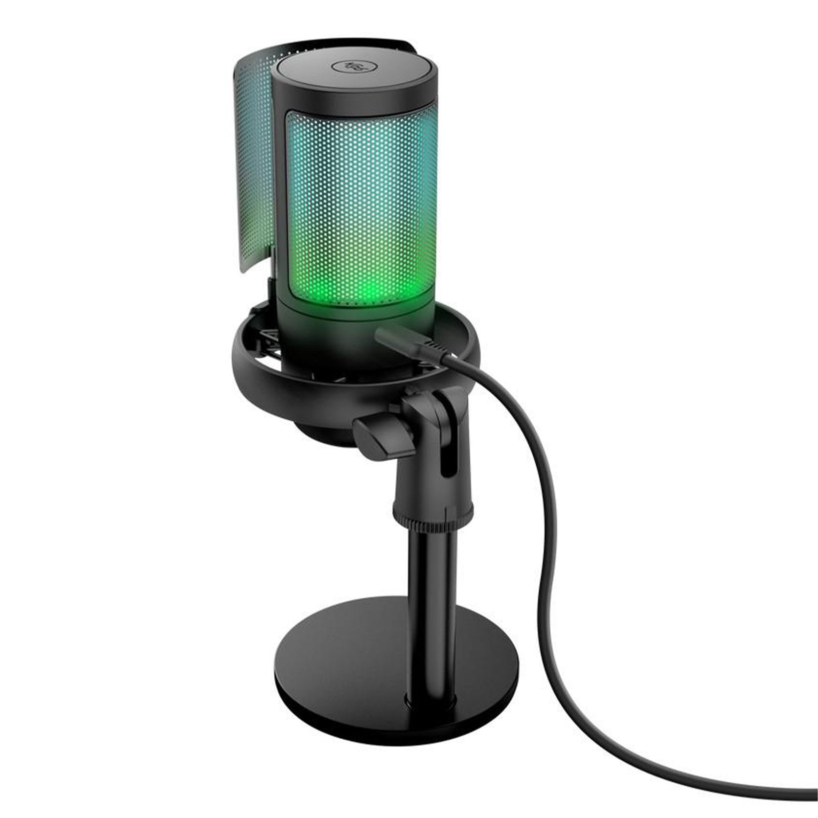 Trust GXT 238 Auron USB-Gaming-Mikrofon mit Beleuchtung, Schwarz (26081)