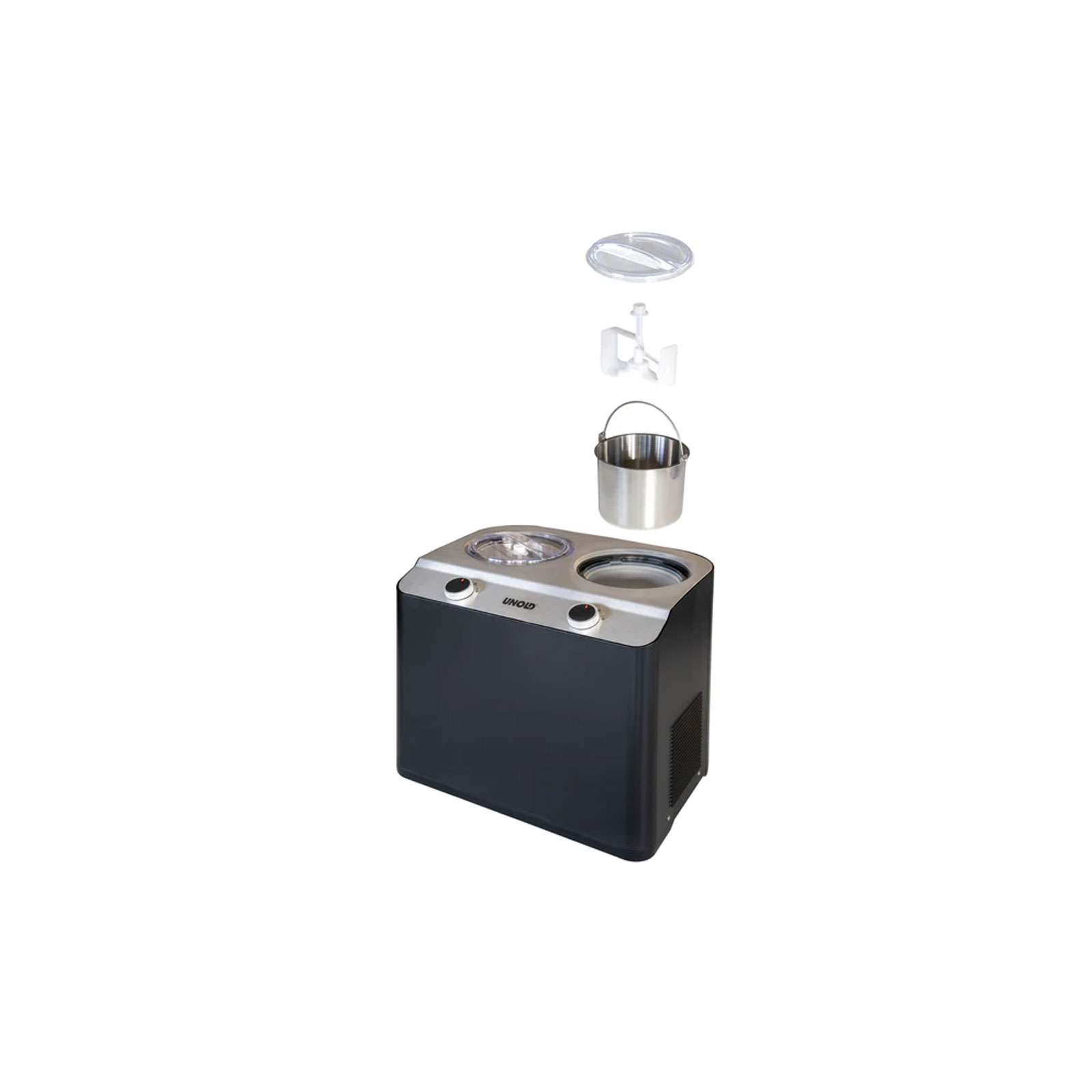 UNOLD Eismaschine 48835 Doppio Nero Doppel-Eismaschine