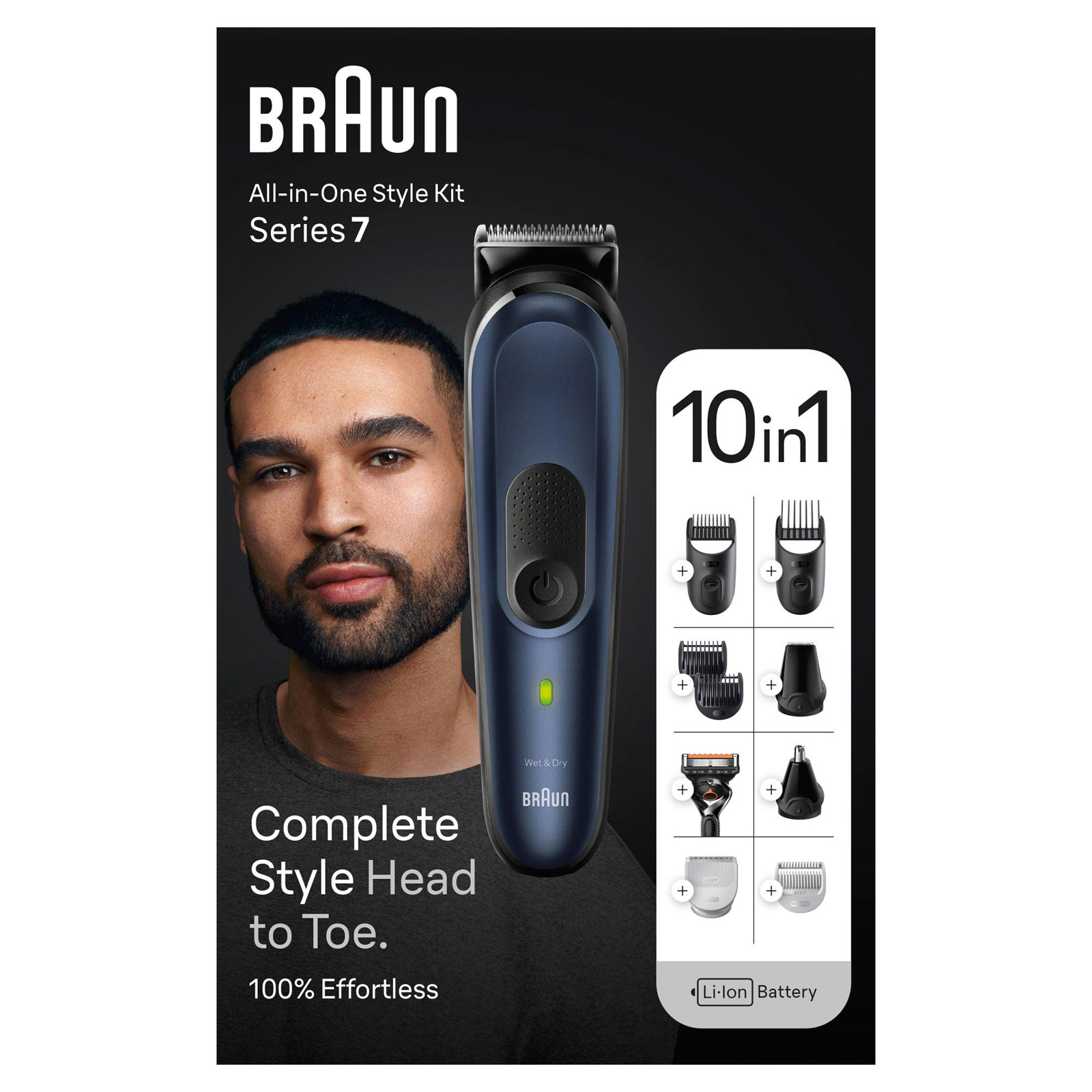 Braun Series 7 All-In-One Bartpflege Bodygroomer Set, 10-in-1 Barttrimmer, Trimmer/Haarschneider Herren