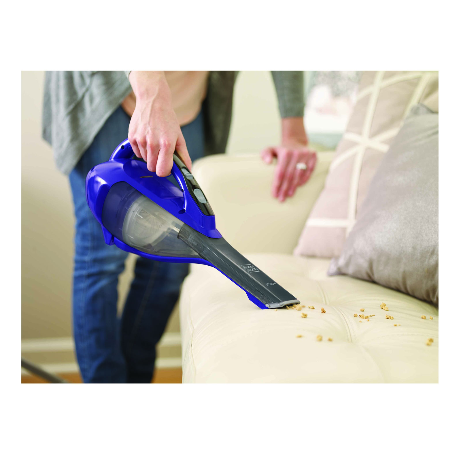 BLACK + DECKER DVA325JP07 27Wh - 10.8V Tierhaar Dustbuster Akkusauger Violett / Titanium