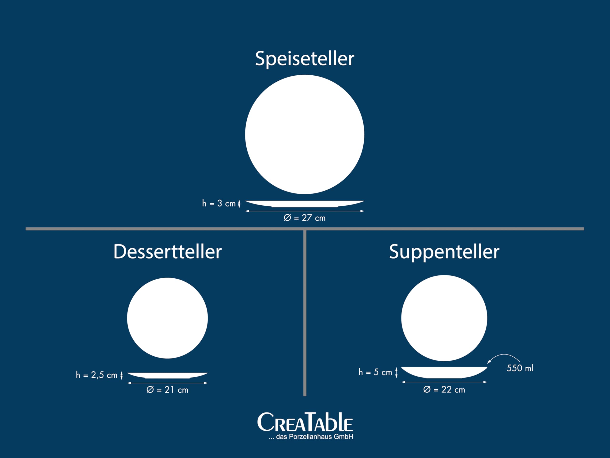 CreaTable, 24157, Serie Mosaik, 12-teiliges Geschirrset für 4 Personen