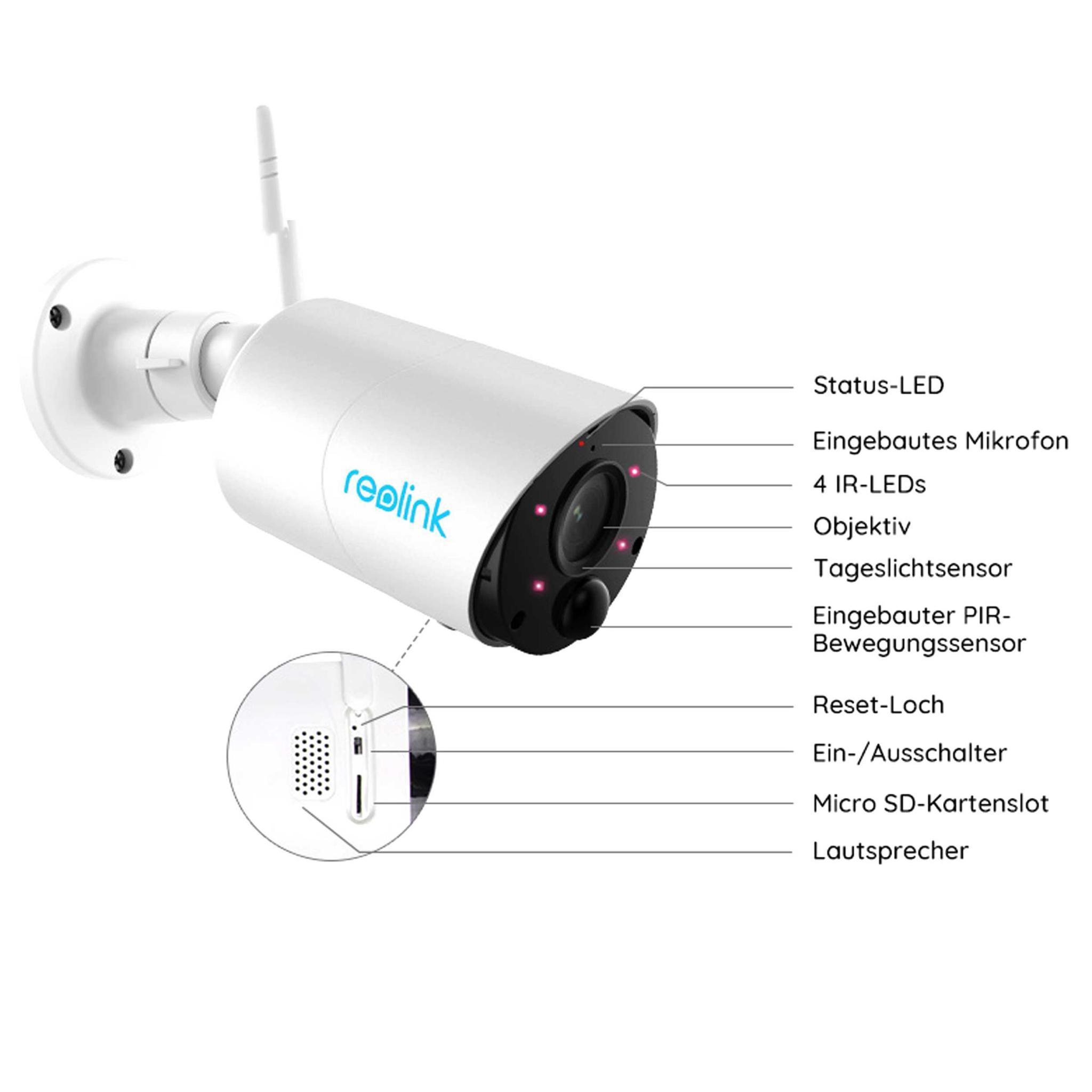 Reolink Argus Series B320 5MP, Weiß Außenkamera