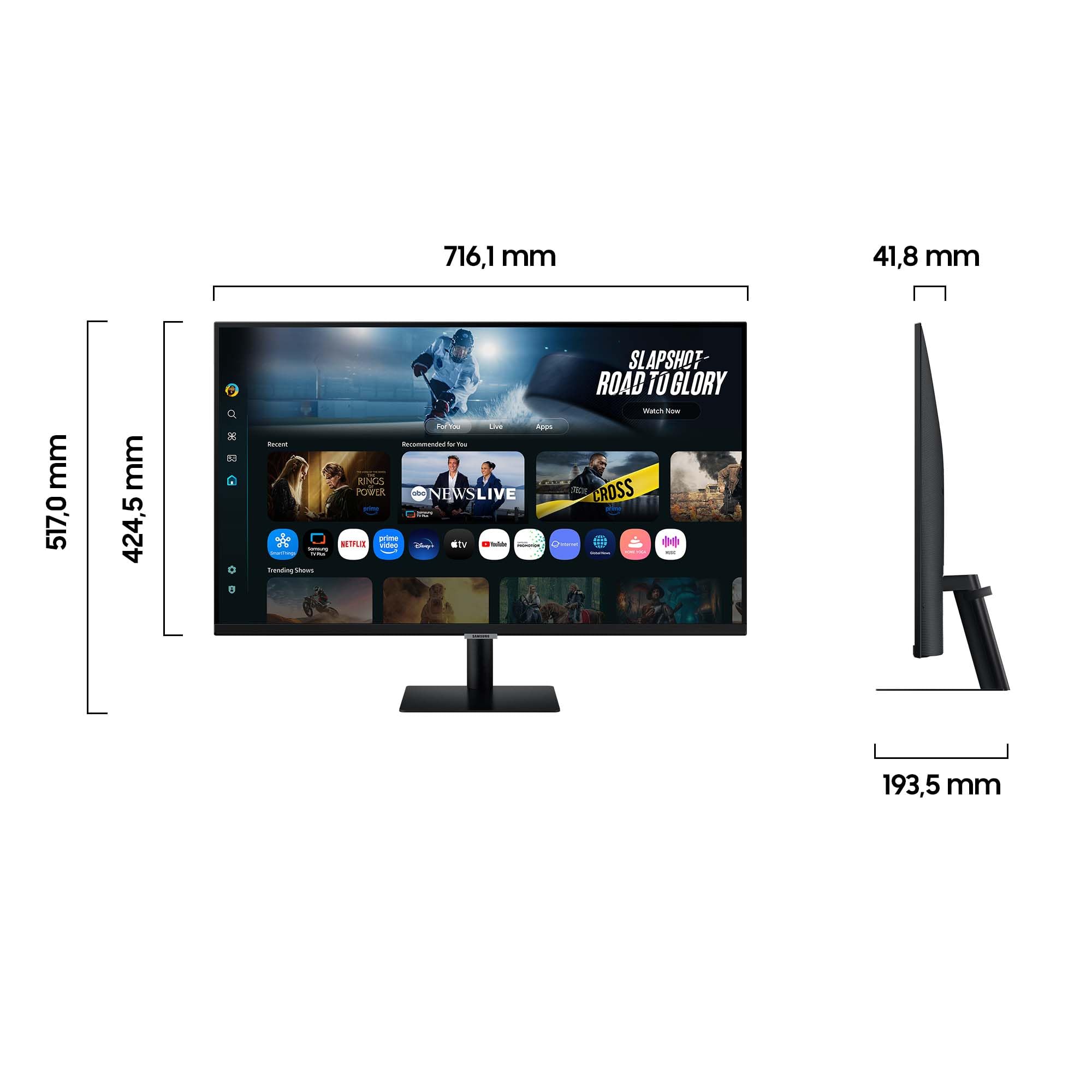 Samsung M70F 32 Zoll 4K Smart AI Monitor