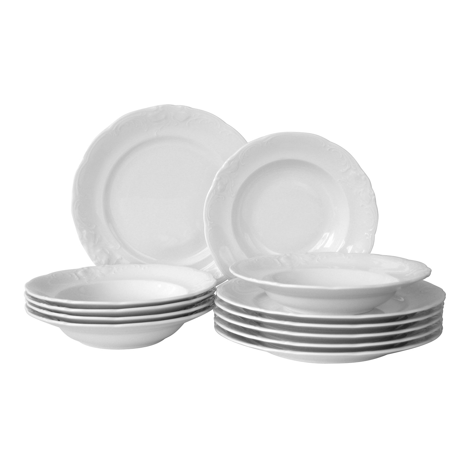 CreaTable, 13449, Serie Frederike weiss, Tafelservice 12 teilig